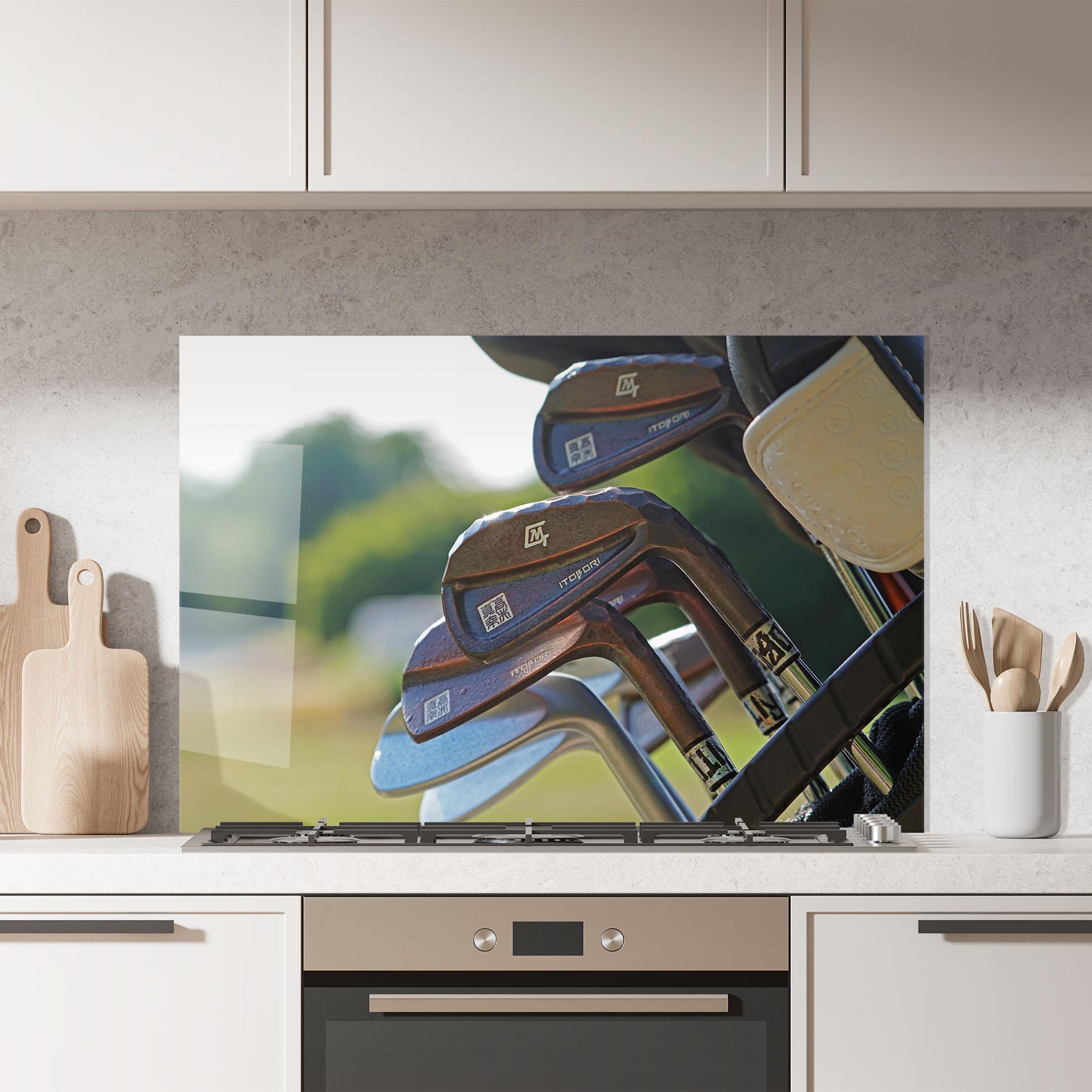 Panel Szklany do Kuchni Brown Golf Club mockup 7