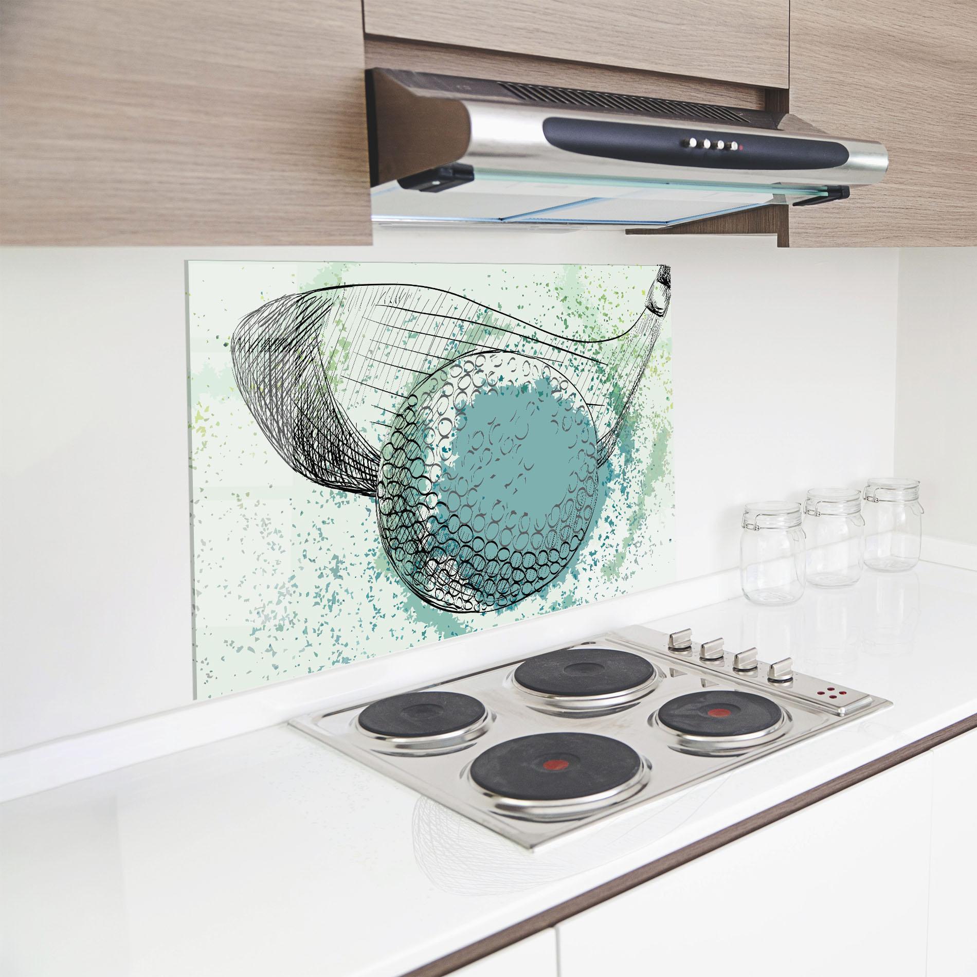 Panel Szklany do Kuchni Blue Golf mockup 8