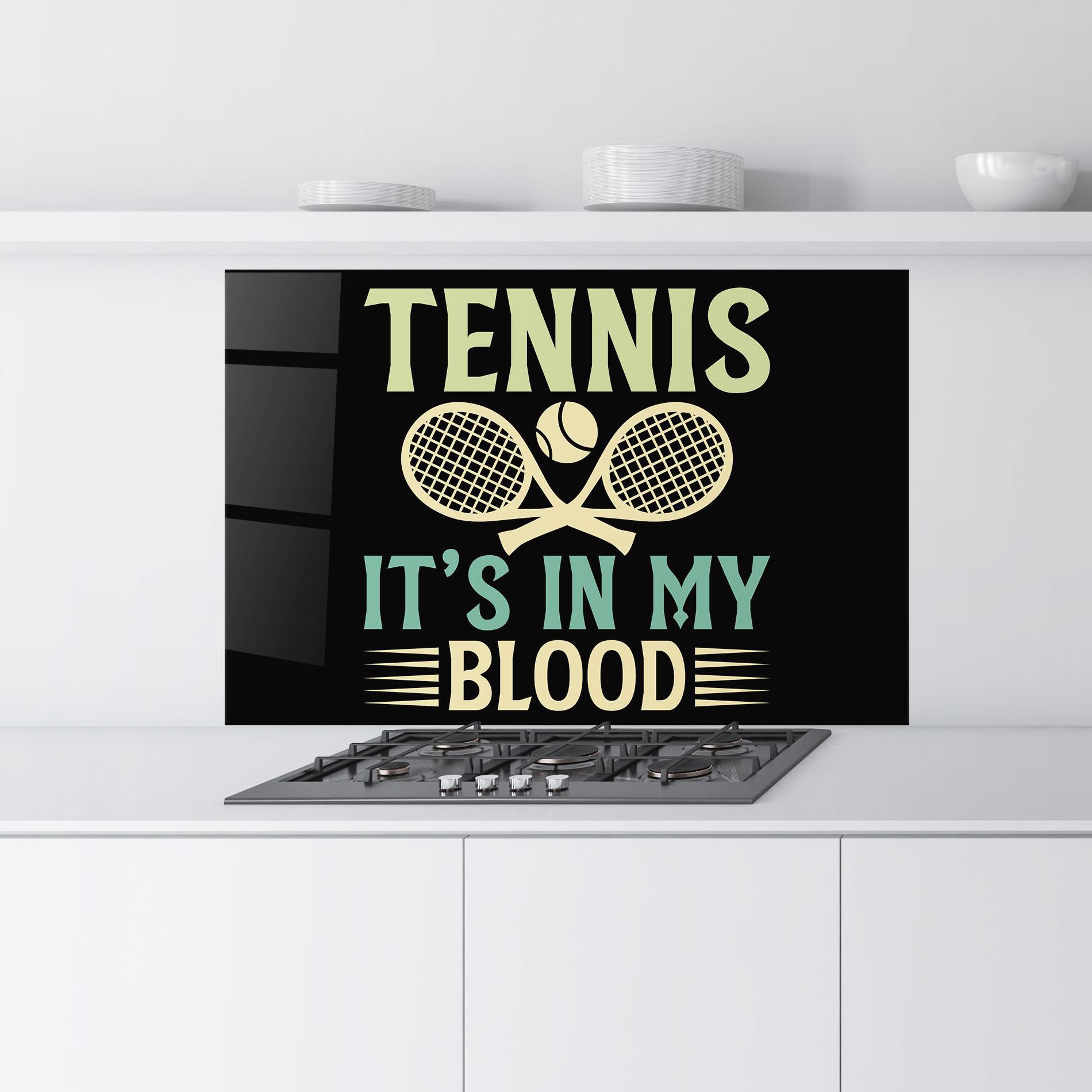 Panel Szklany do Kuchni Tennis Blood mockup 9