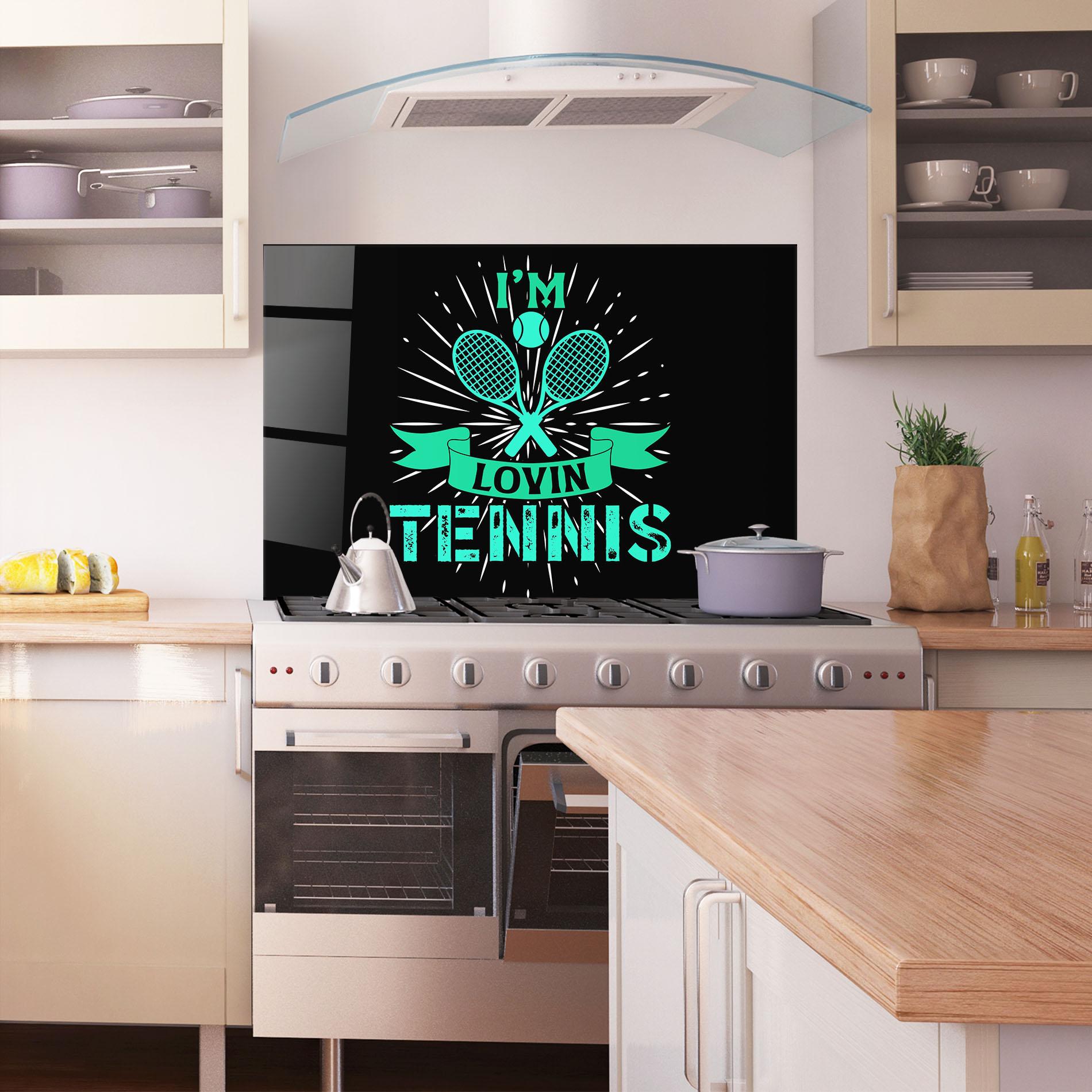 Panel Szklany do Kuchni Lovin Tennis mockup 1