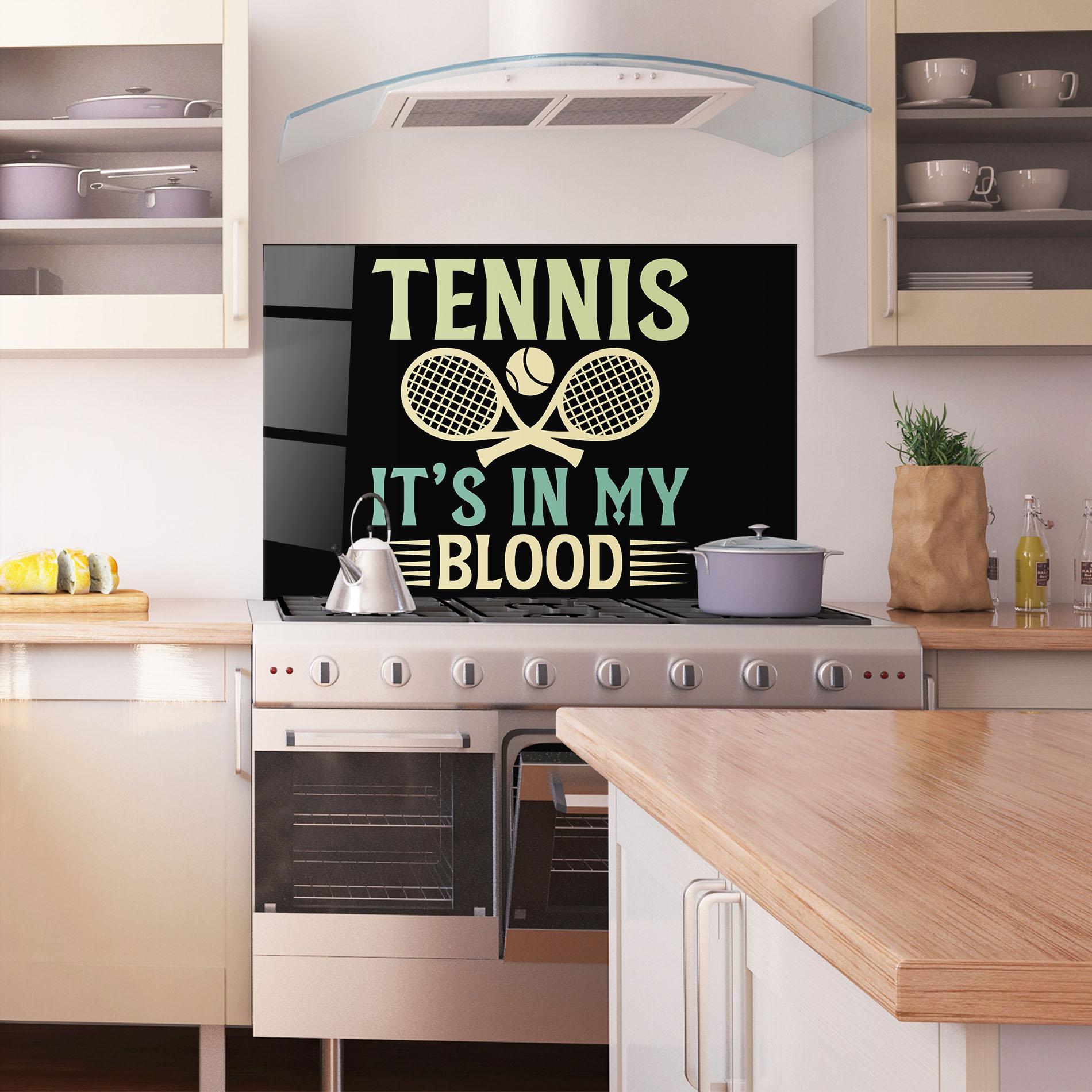Panel Szklany do Kuchni Tennis Blood mockup 1