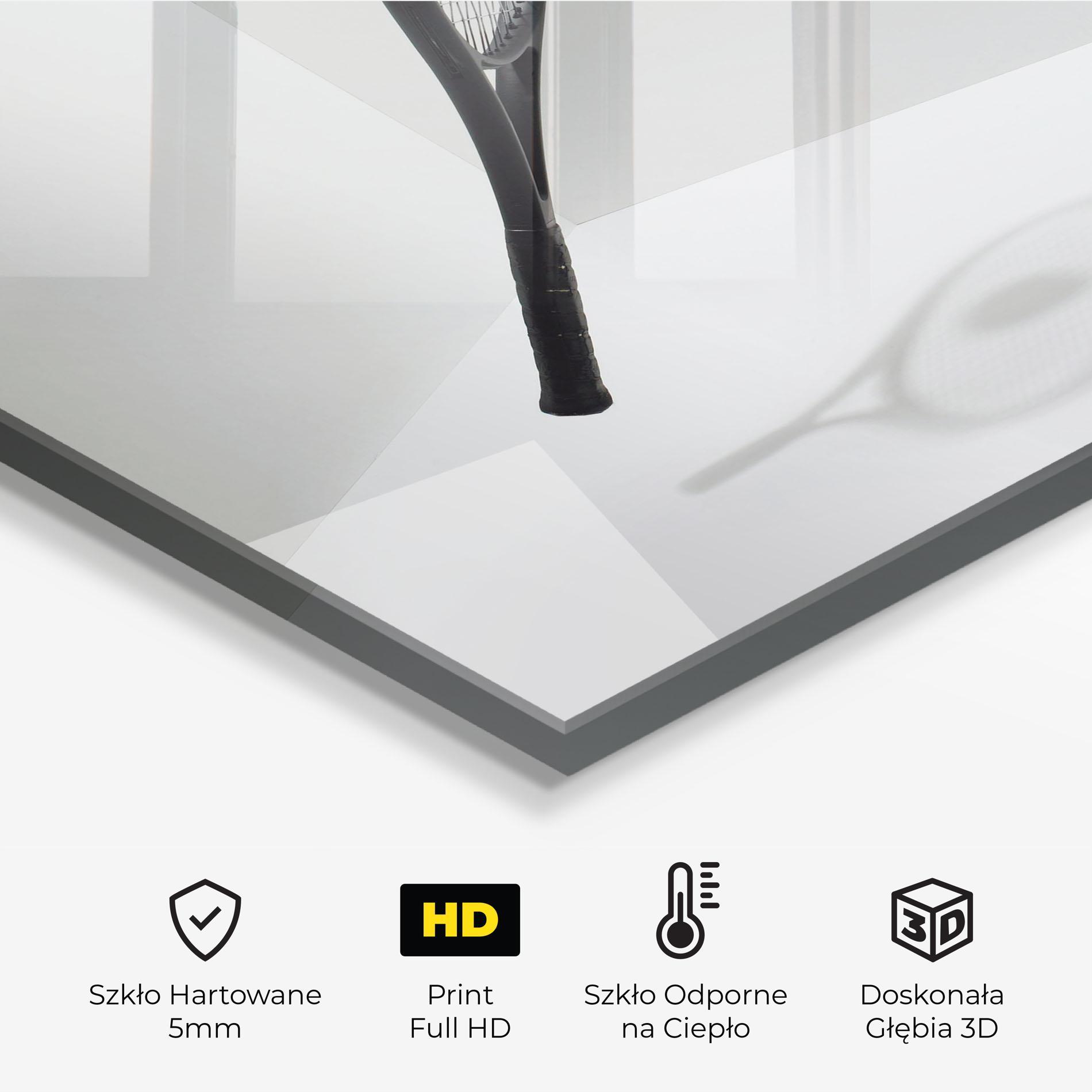 Panel Szklany do Kuchni Broken Tennis Ball mockup 2