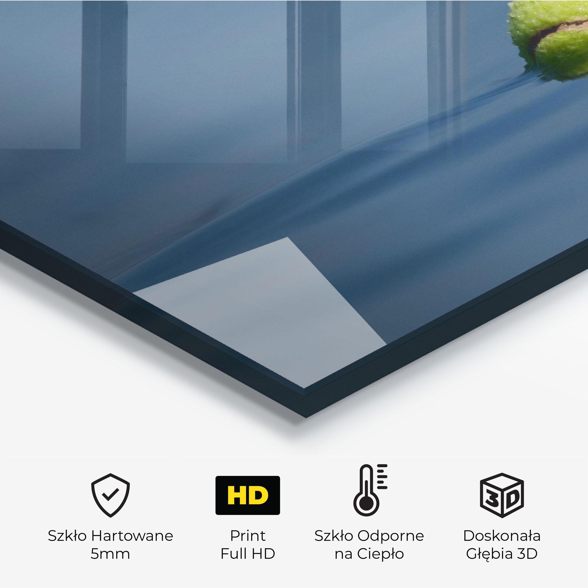 Panel Szklany do Kuchni Tennis Ball In Water mockup 2
