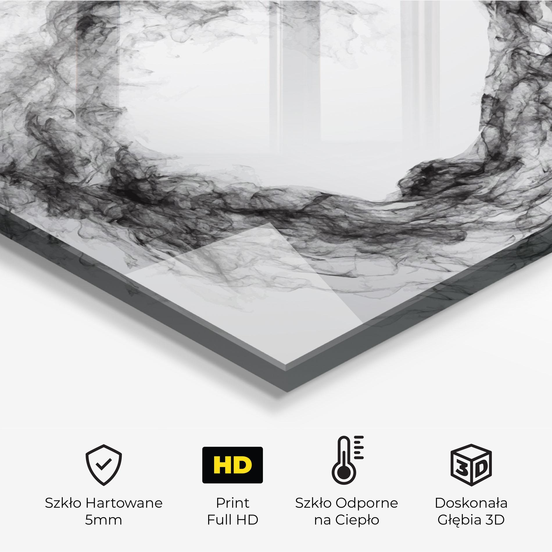 Panel Szklany do Kuchni Tennis Black Smoke mockup 2