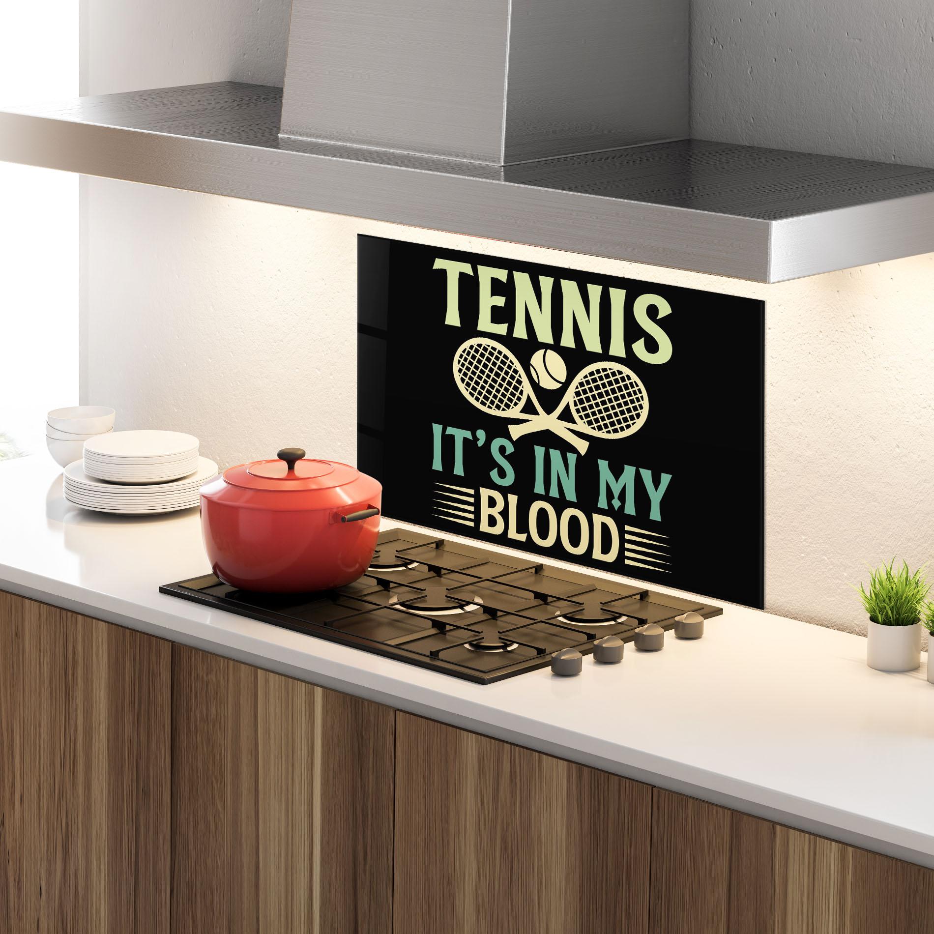 Panel Szklany do Kuchni Tennis Blood mockup 4