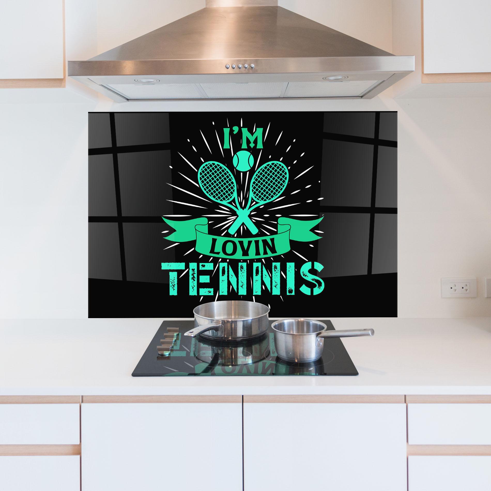 Panel Szklany do Kuchni Lovin Tennis mockup 5