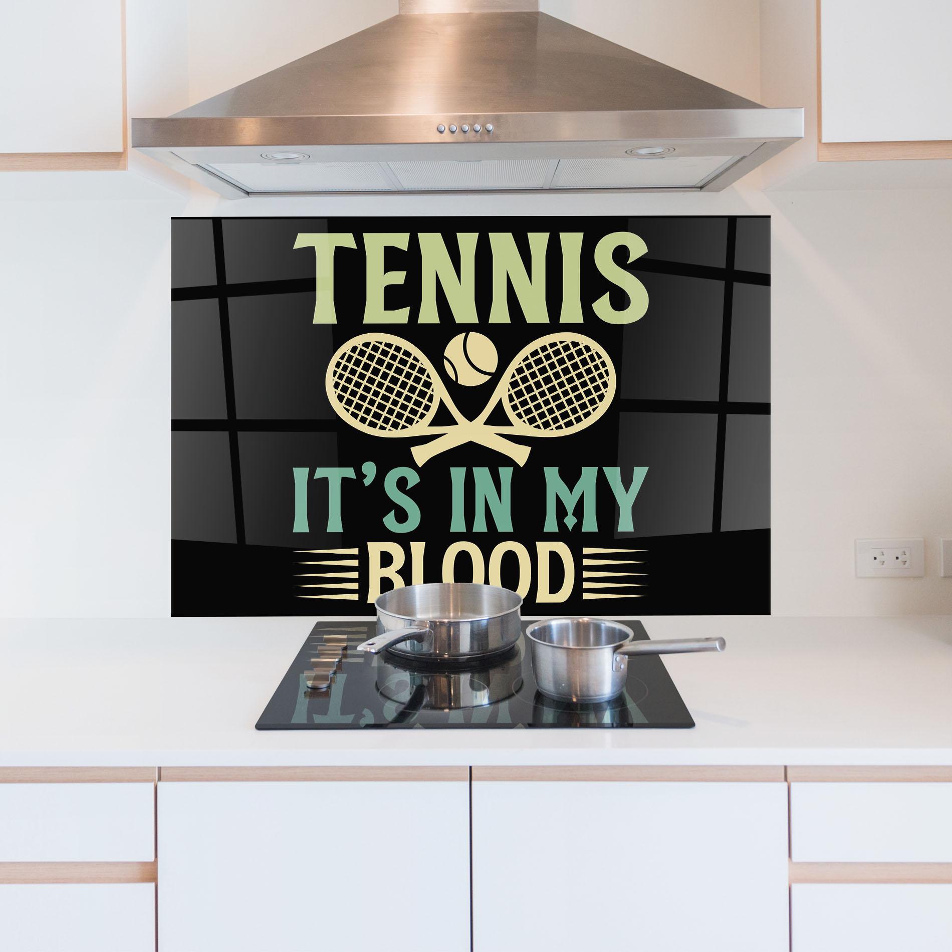 Panel Szklany do Kuchni Tennis Blood mockup 5
