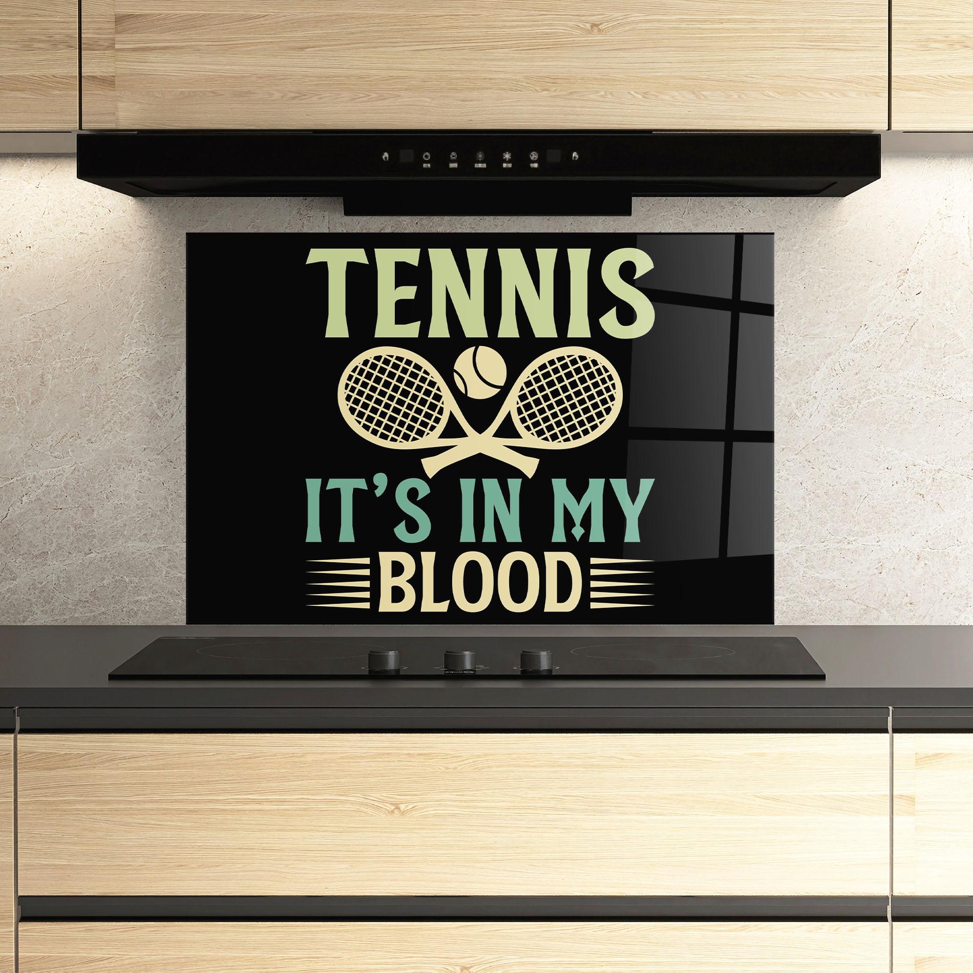 Panel Szklany do Kuchni Tennis Blood mockup 3