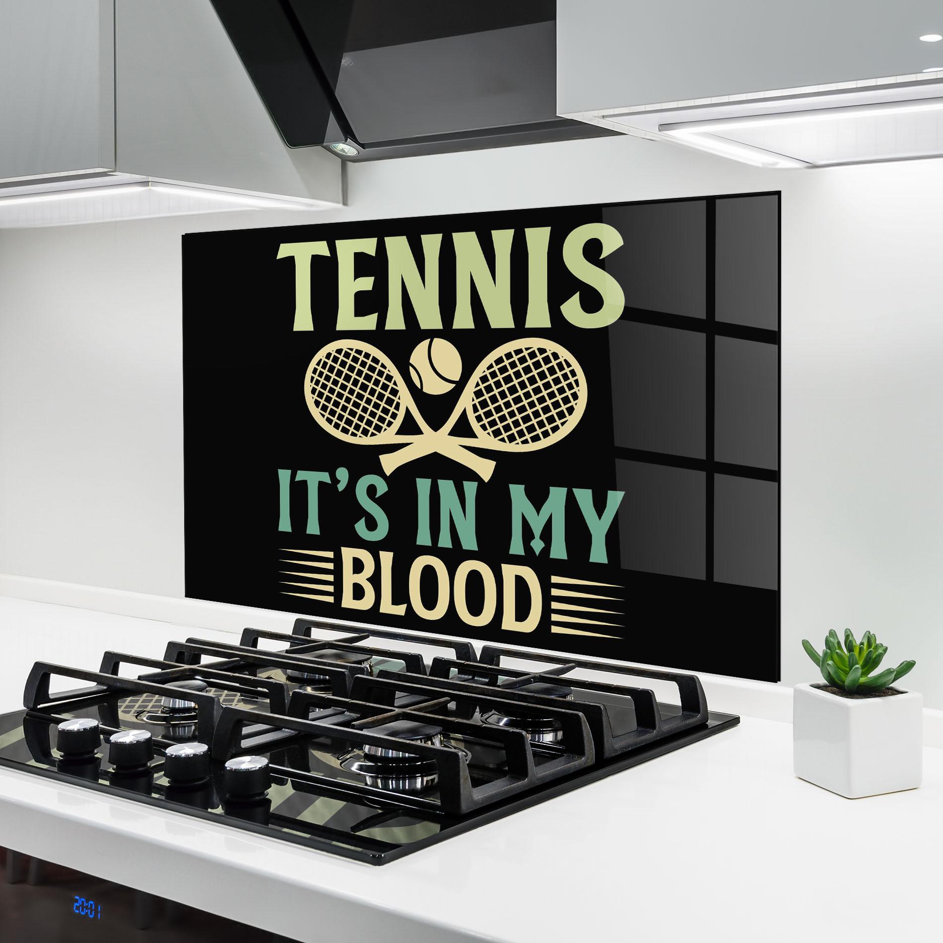 Panel Szklany do Kuchni Tennis Blood mockup 6