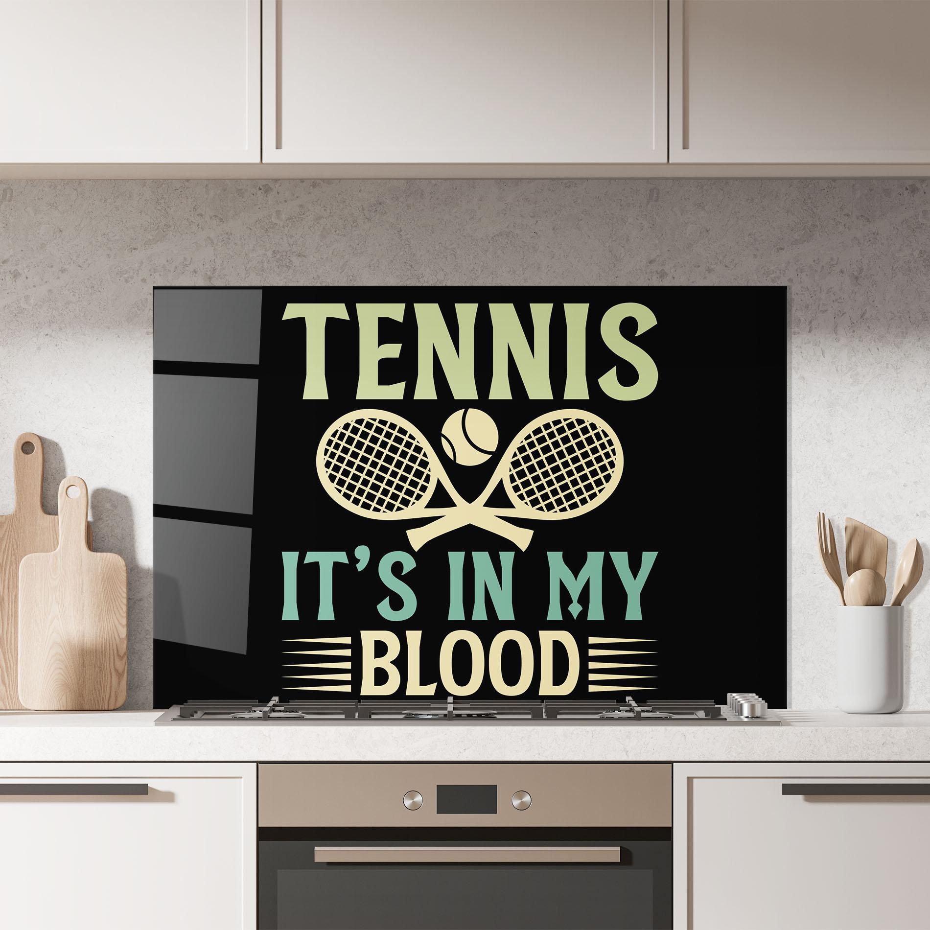 Panel Szklany do Kuchni Tennis Blood mockup 7