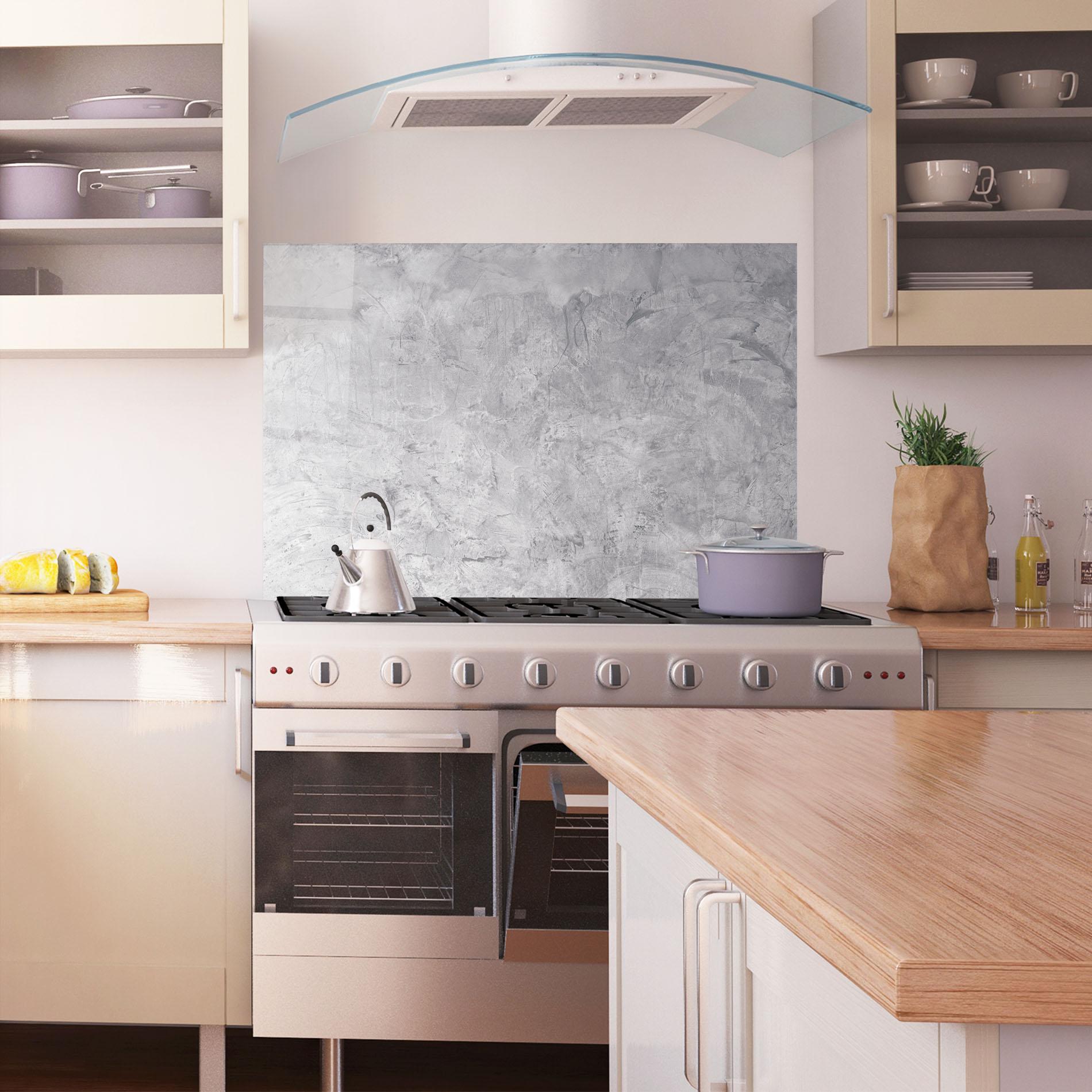 Panel Szklany do Kuchni Abstract Grey Wall mockup 1