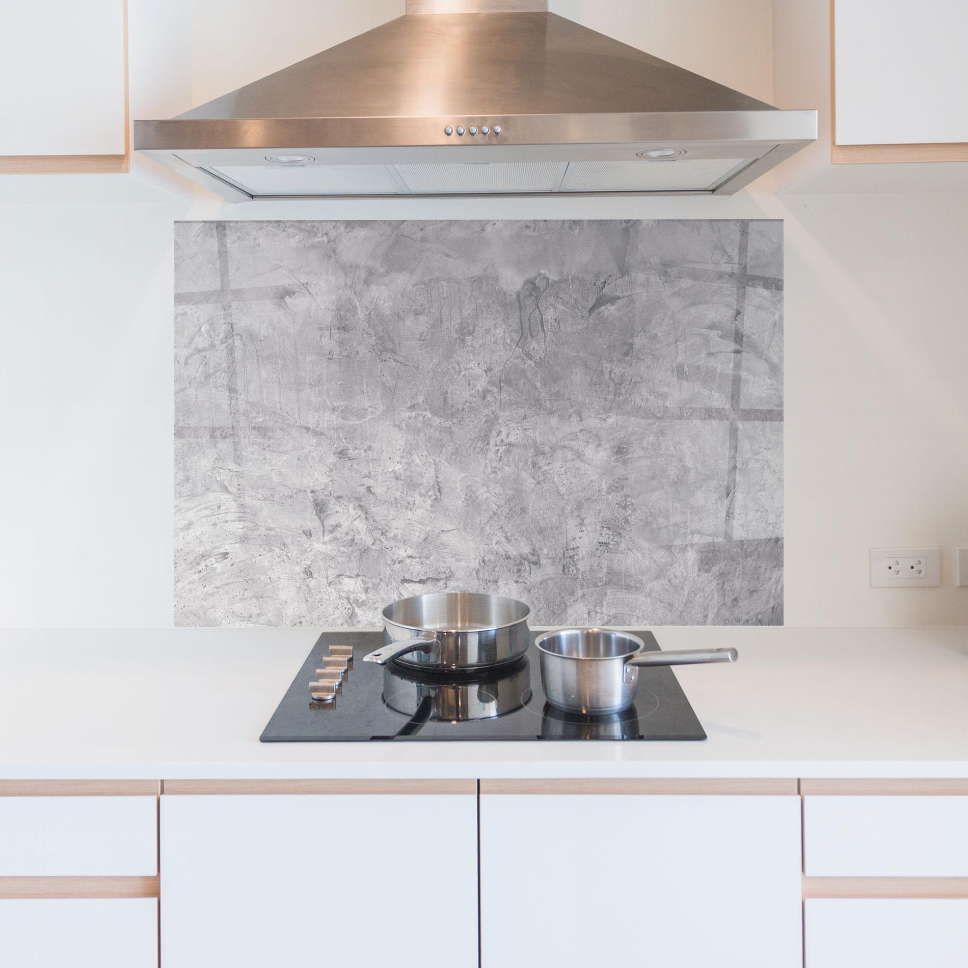 Panel Szklany do Kuchni Abstract Grey Wall mockup 5