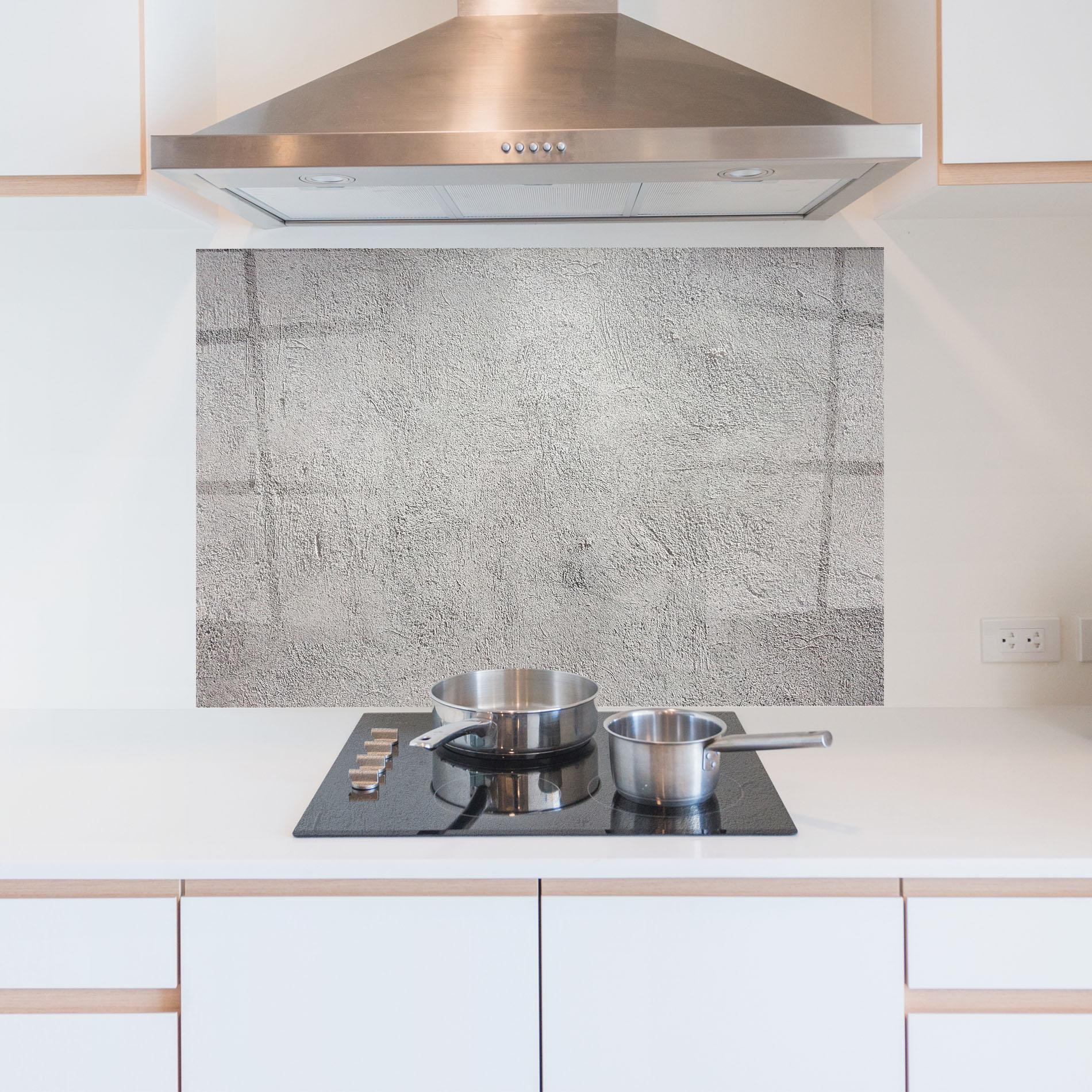 Panel Szklany do Kuchni Grey Texture Ciment mockup 5