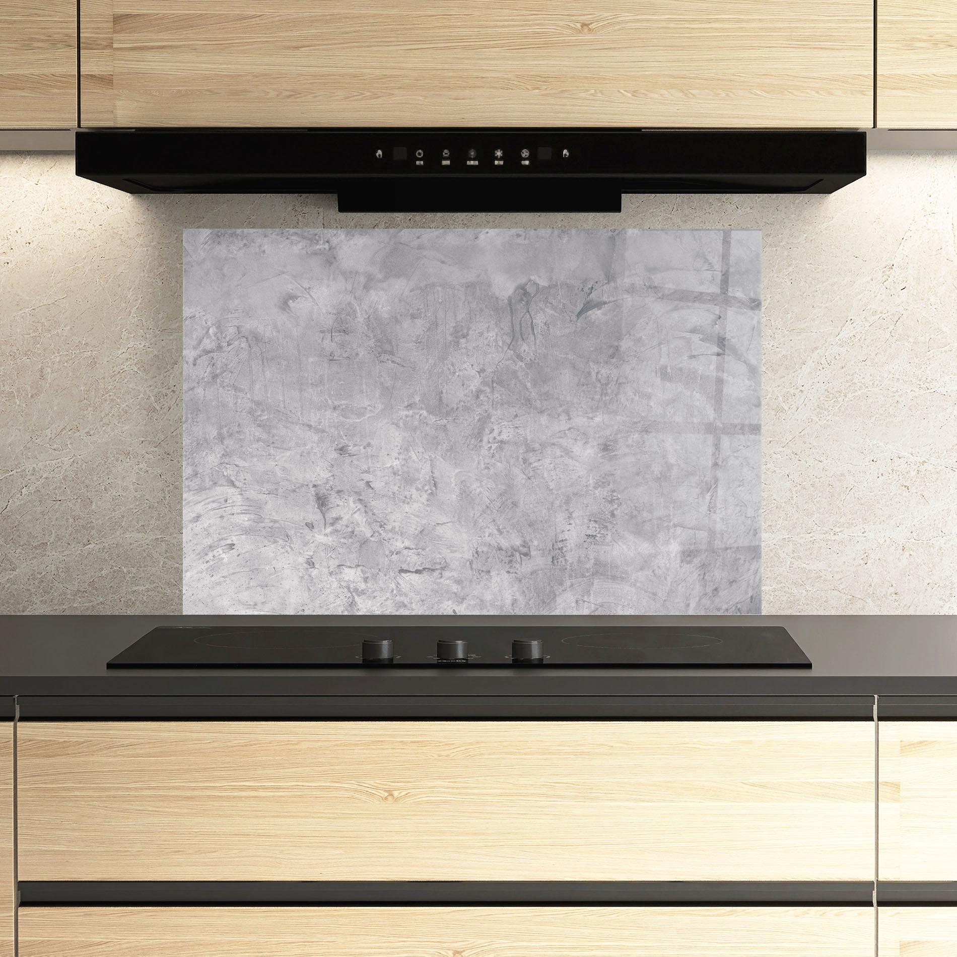 Panel Szklany do Kuchni Abstract Grey Wall mockup 3