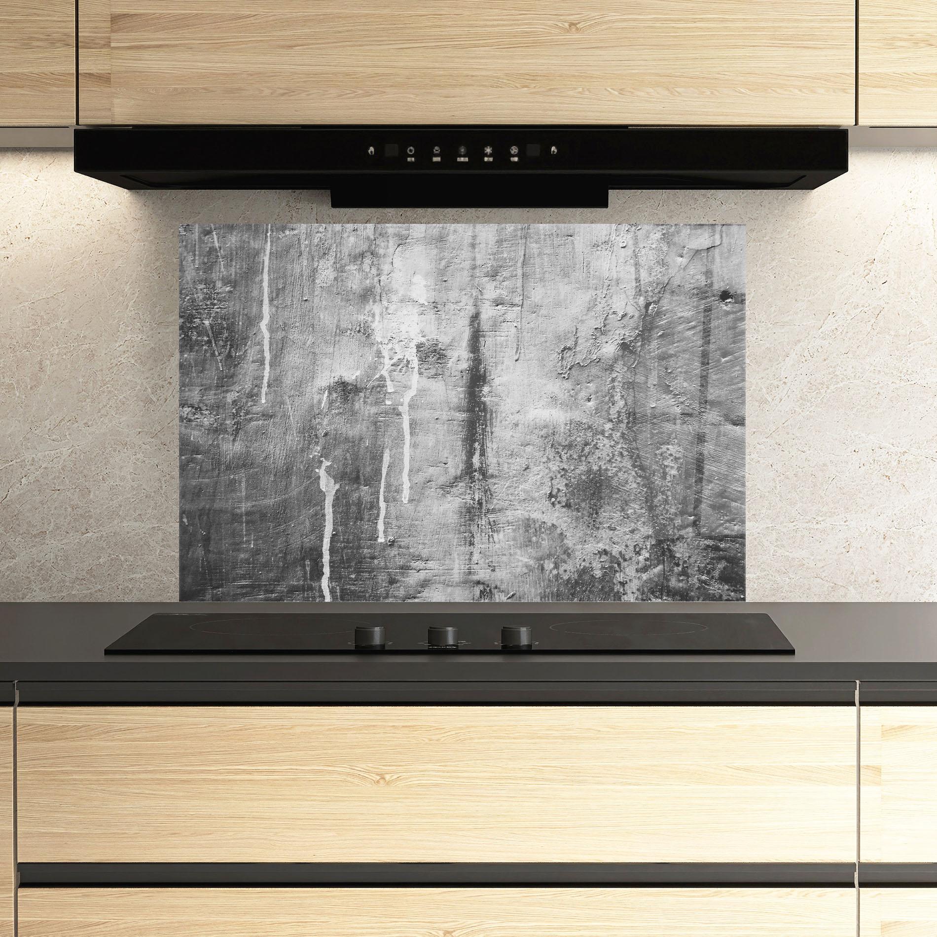 Panel Szklany do Kuchni Cement Architecture mockup 3