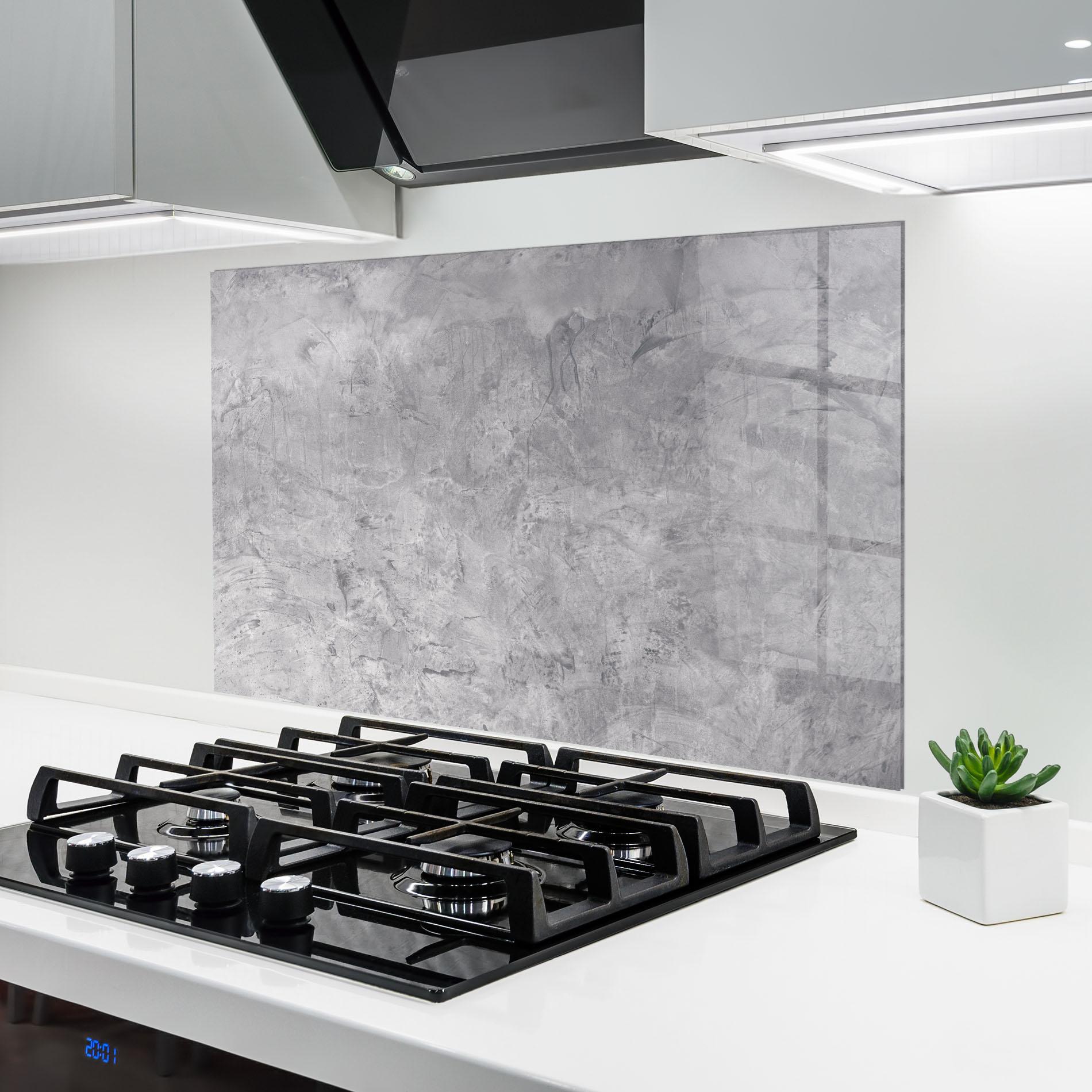 Panel Szklany do Kuchni Abstract Grey Wall mockup 6