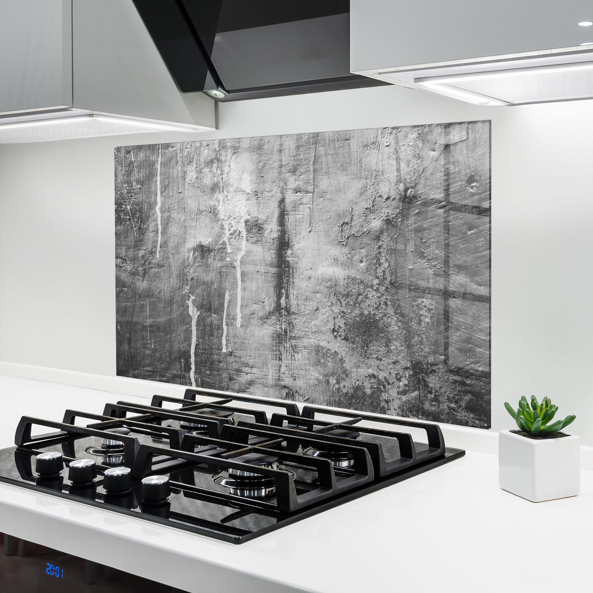 Panel Szklany do Kuchni Cement Architecture mockup 6