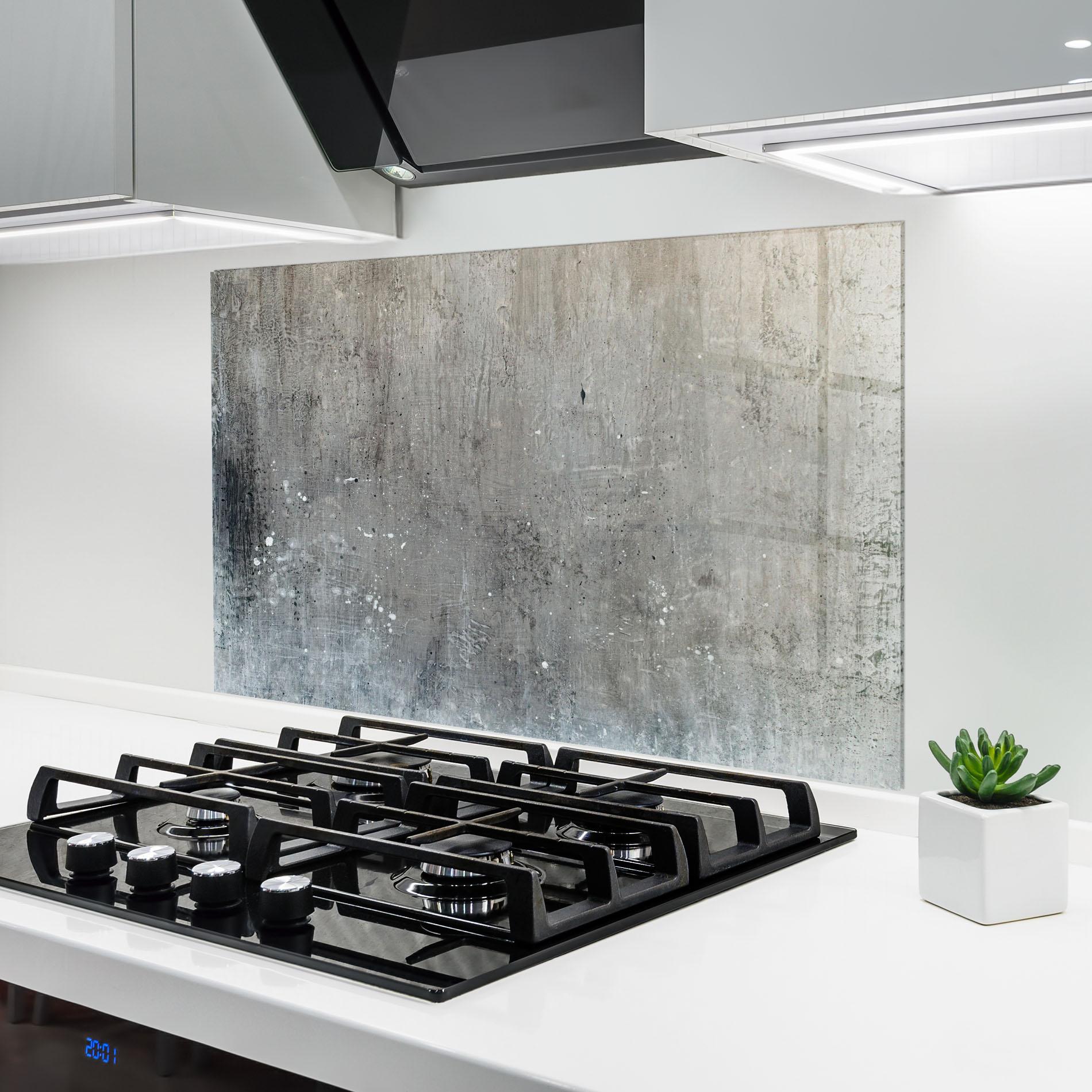 Panel Szklany do Kuchni Darkish Ciment mockup 6