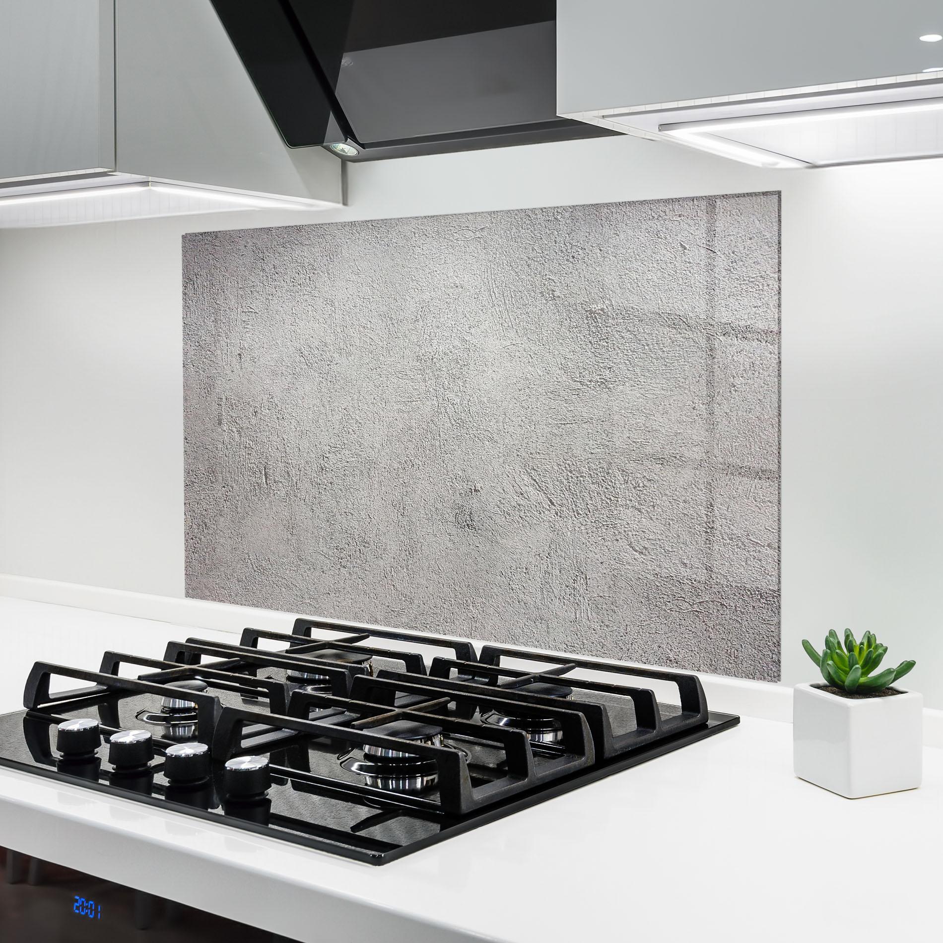 Panel Szklany do Kuchni Grey Texture Ciment mockup 6