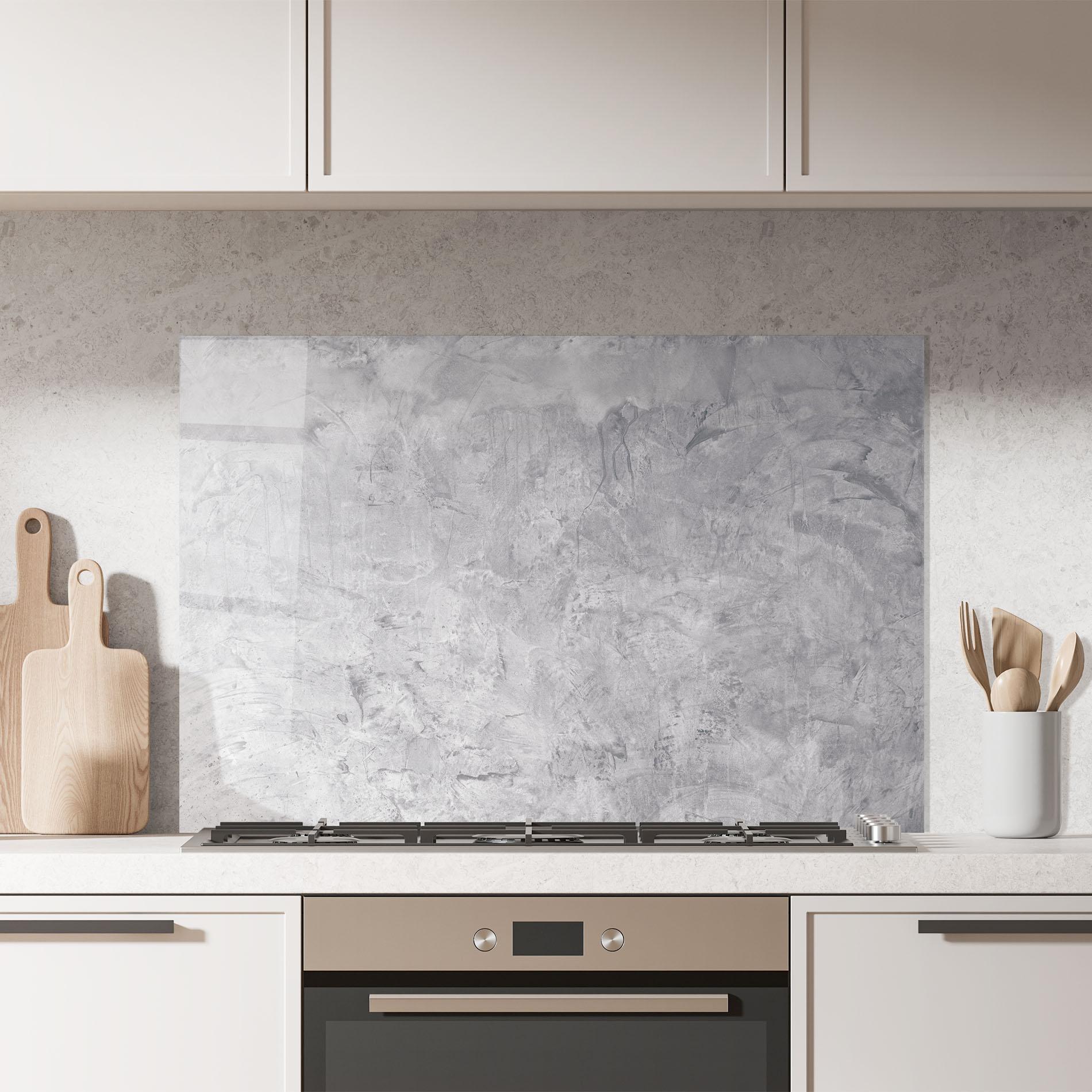 Panel Szklany do Kuchni Abstract Grey Wall mockup 7