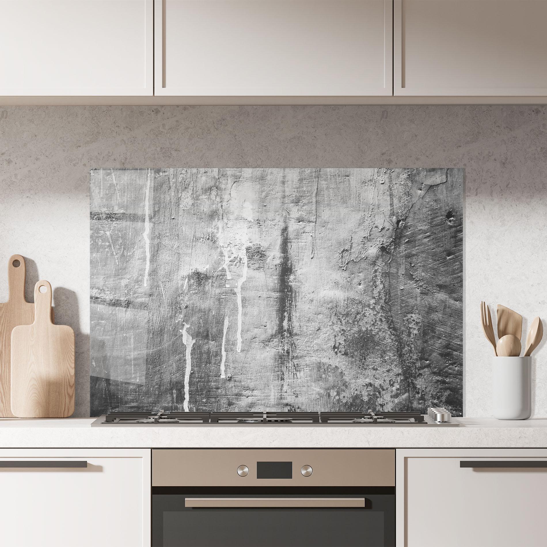 Panel Szklany do Kuchni Cement Architecture mockup 7