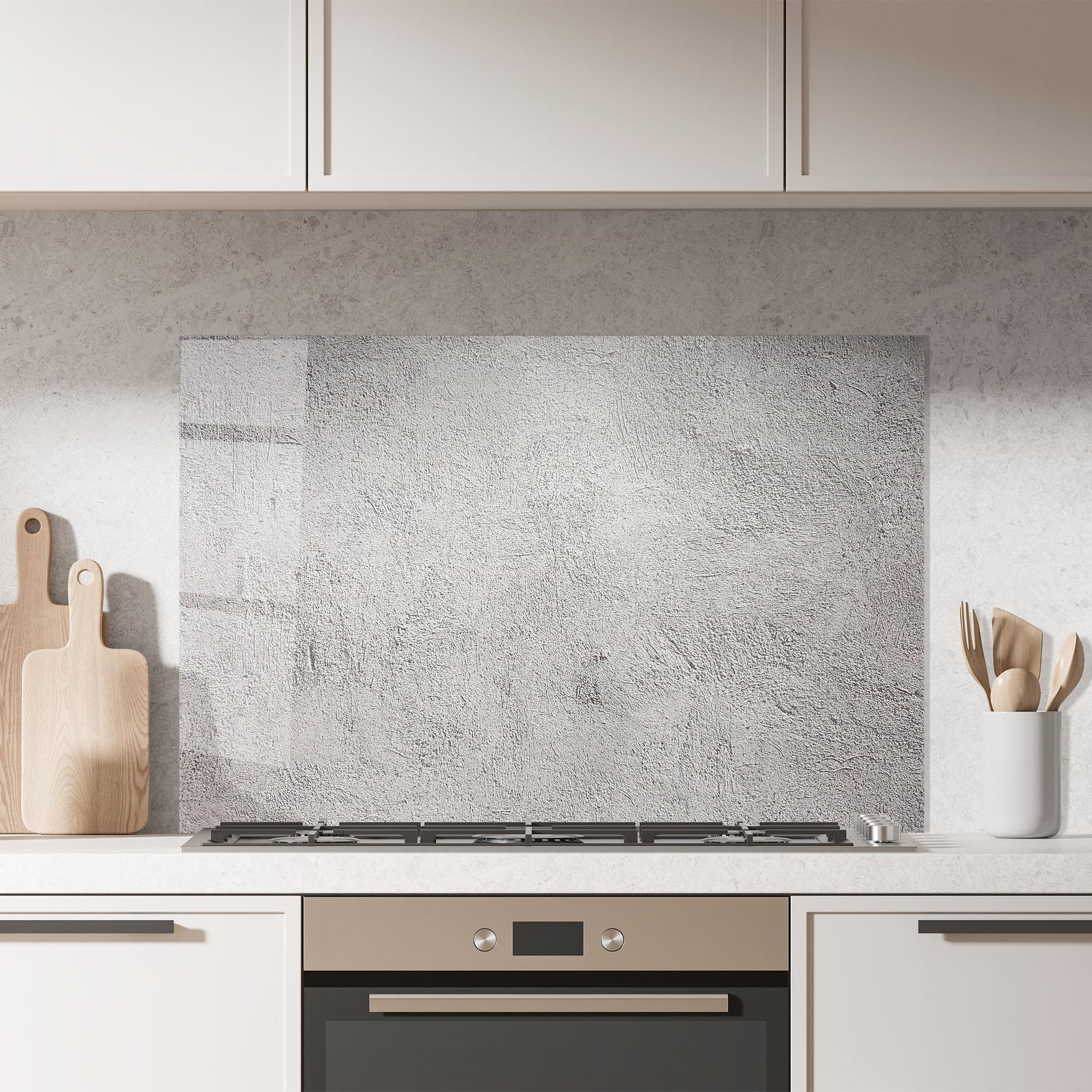 Panel Szklany do Kuchni Grey Texture Ciment mockup 7