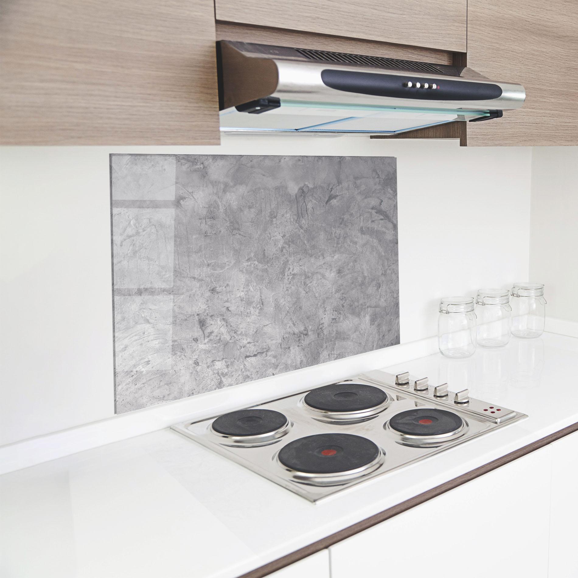 Panel Szklany do Kuchni Abstract Grey Wall mockup 8