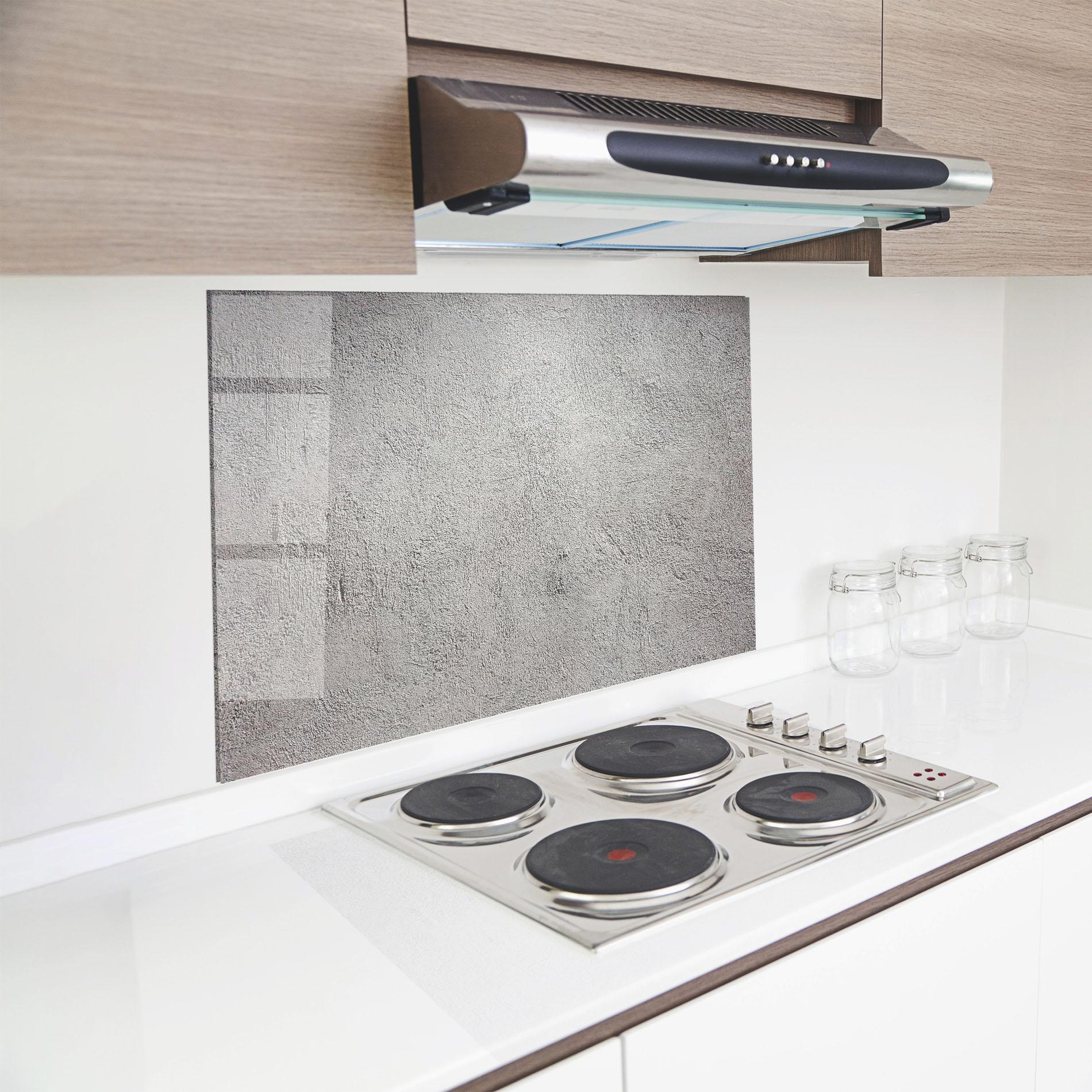 Panel Szklany do Kuchni Grey Texture Ciment mockup 8