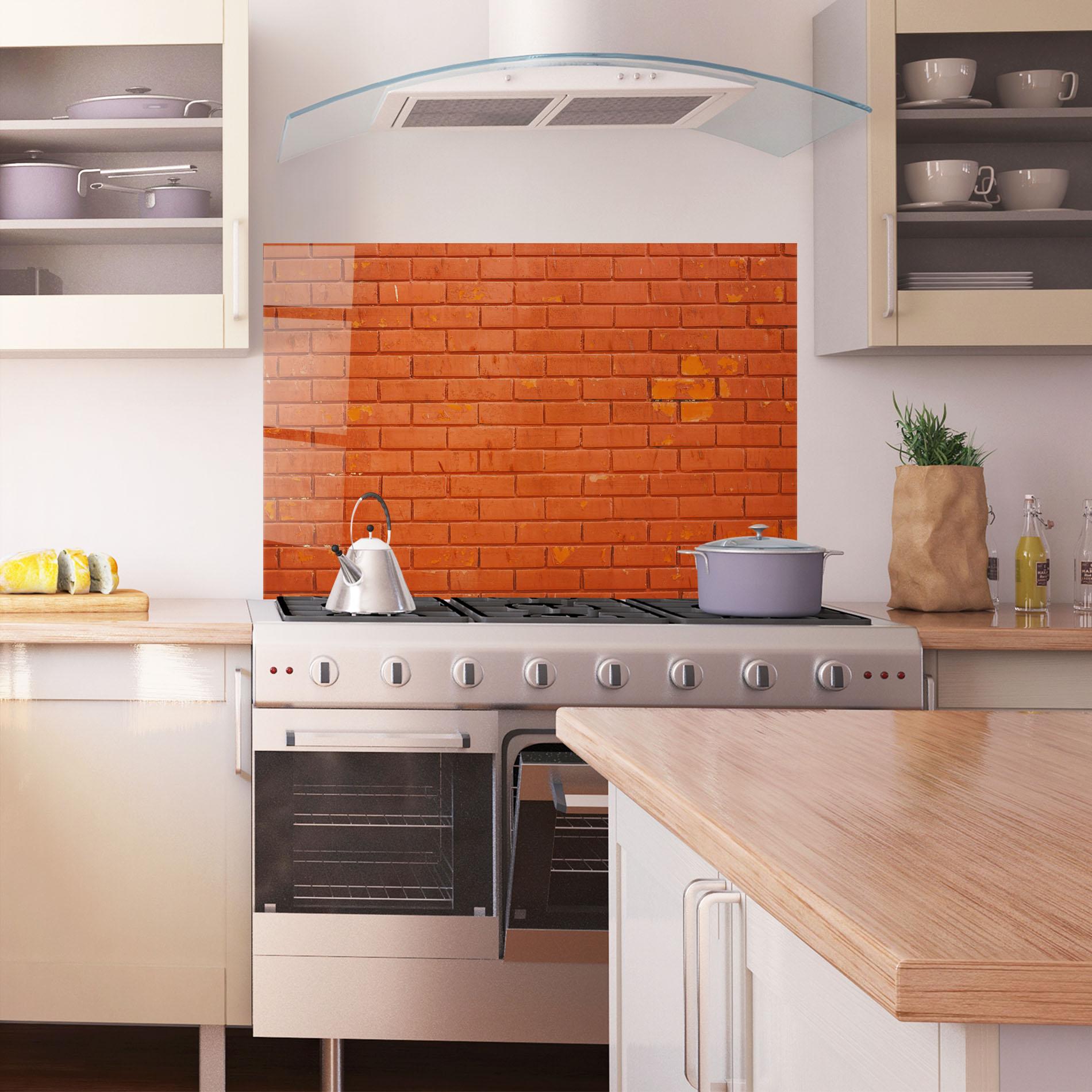 Panel Szklany do Kuchni Simetric Bircks mockup 1