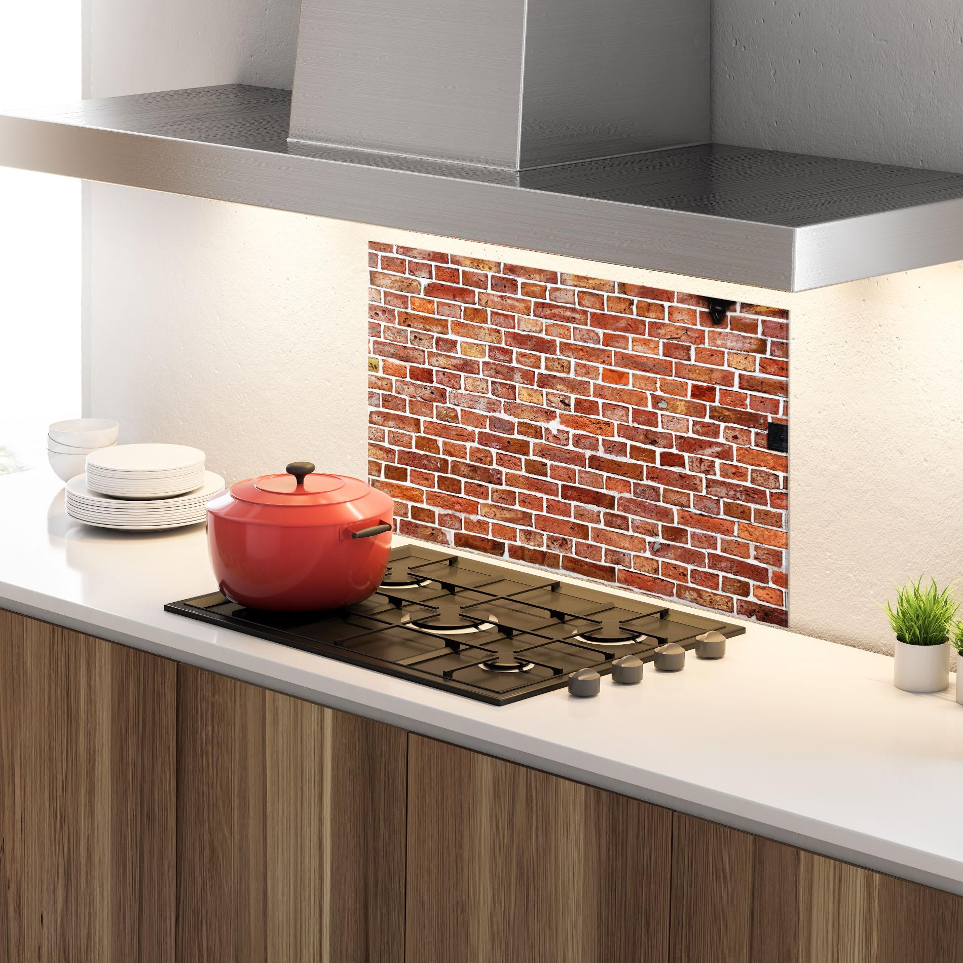 Panel Szklany do Kuchni Construction Bricks mockup 4
