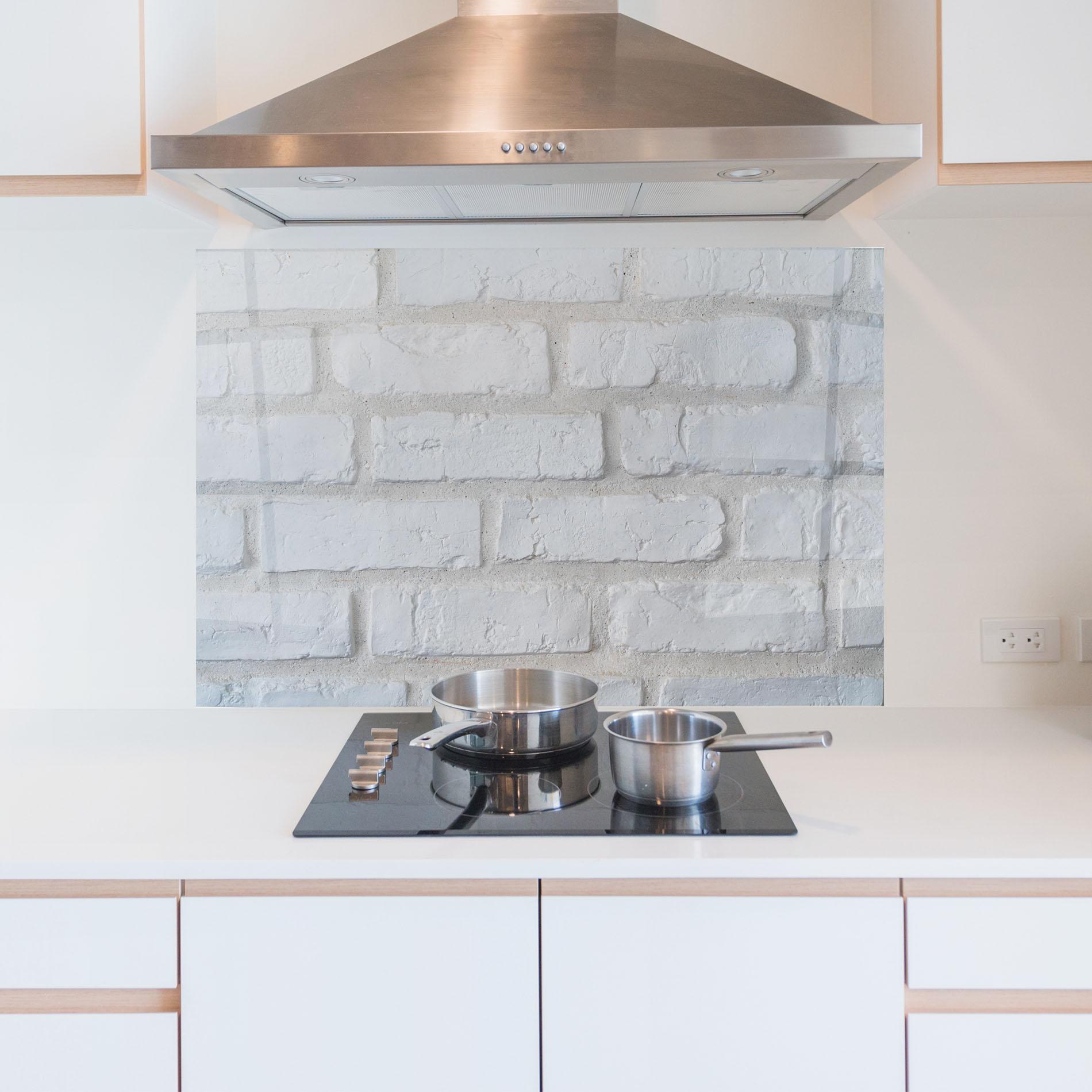 Panel Szklany do Kuchni Bright Bricks mockup 5