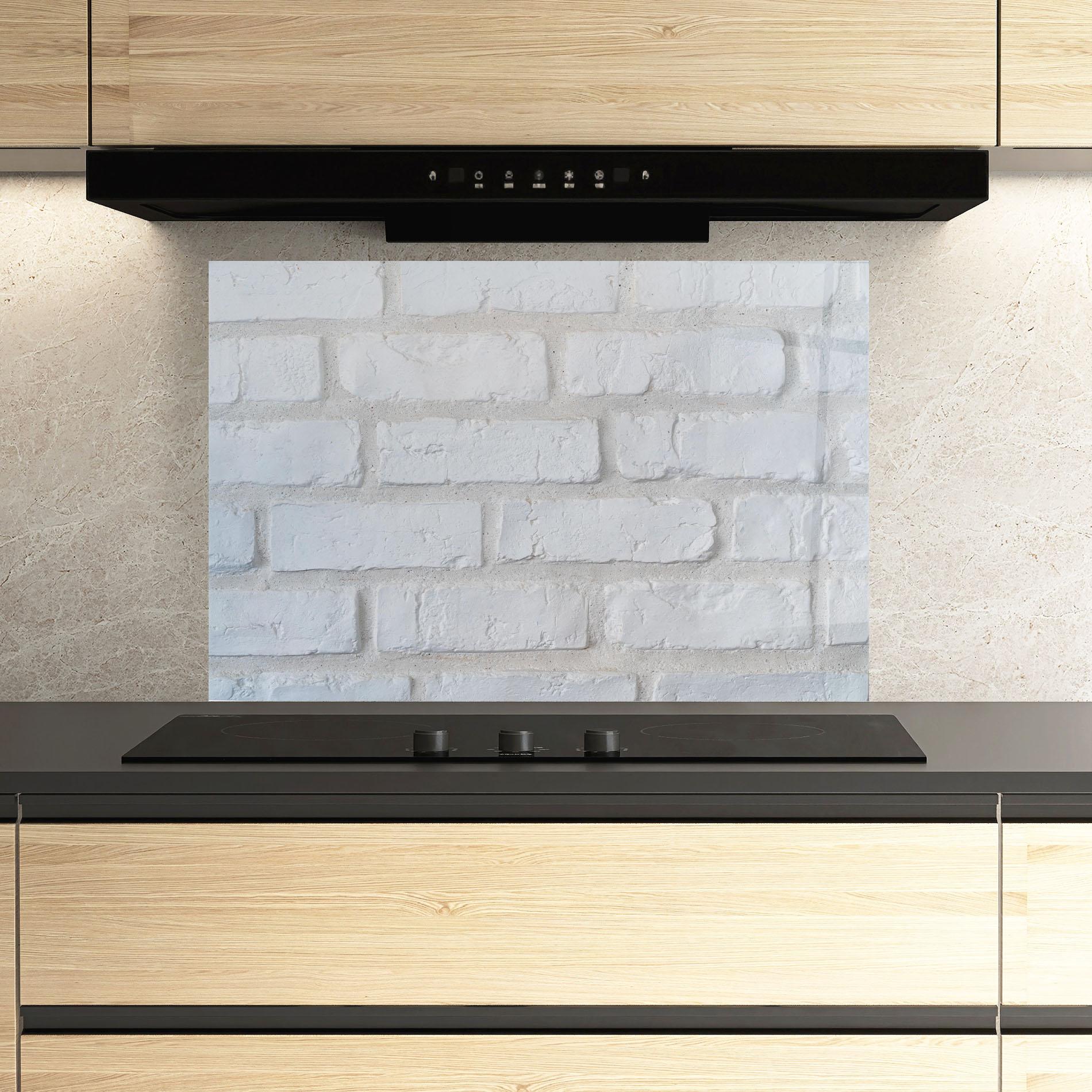 Panel Szklany do Kuchni Bright Bricks mockup 3