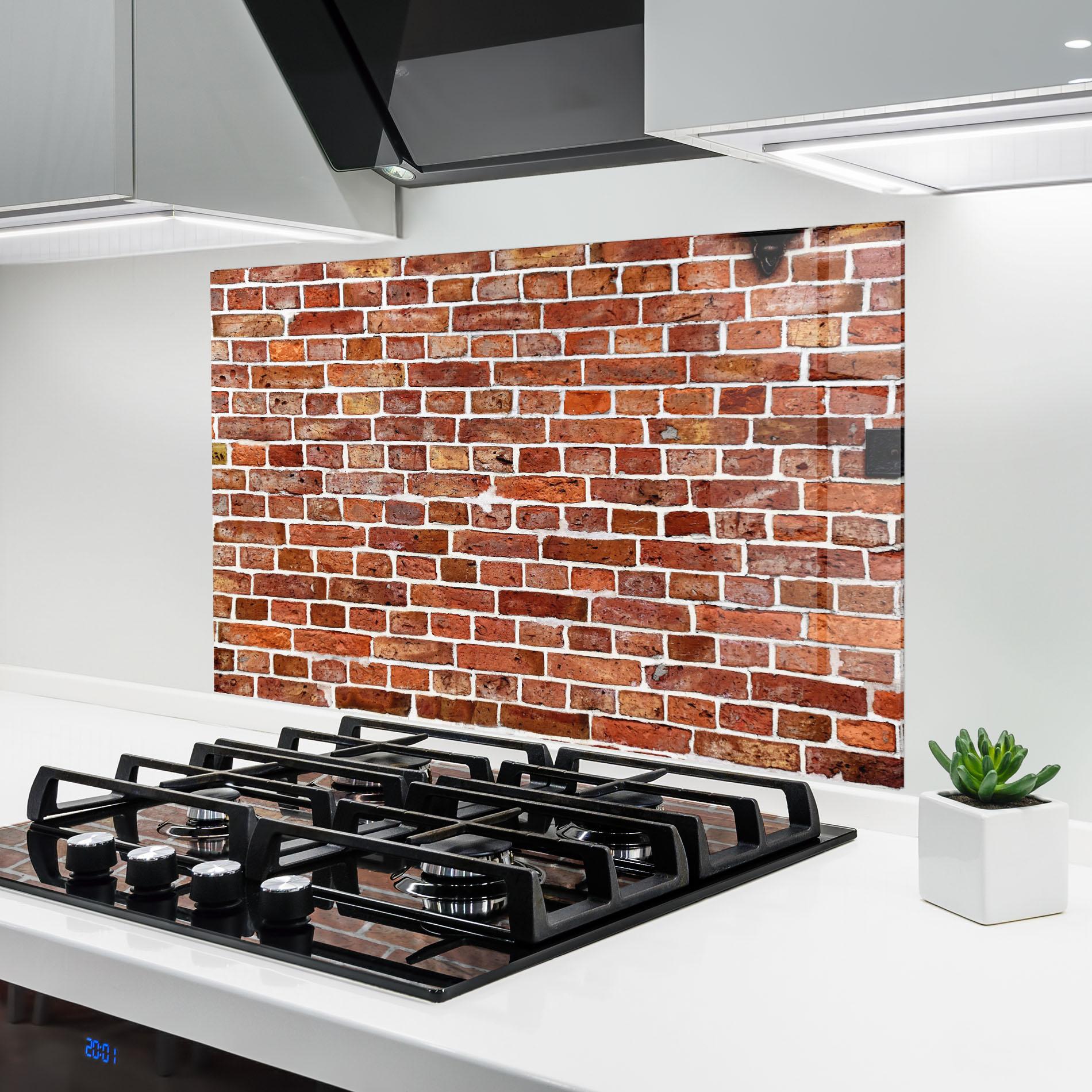 Panel Szklany do Kuchni Construction Bricks mockup 6