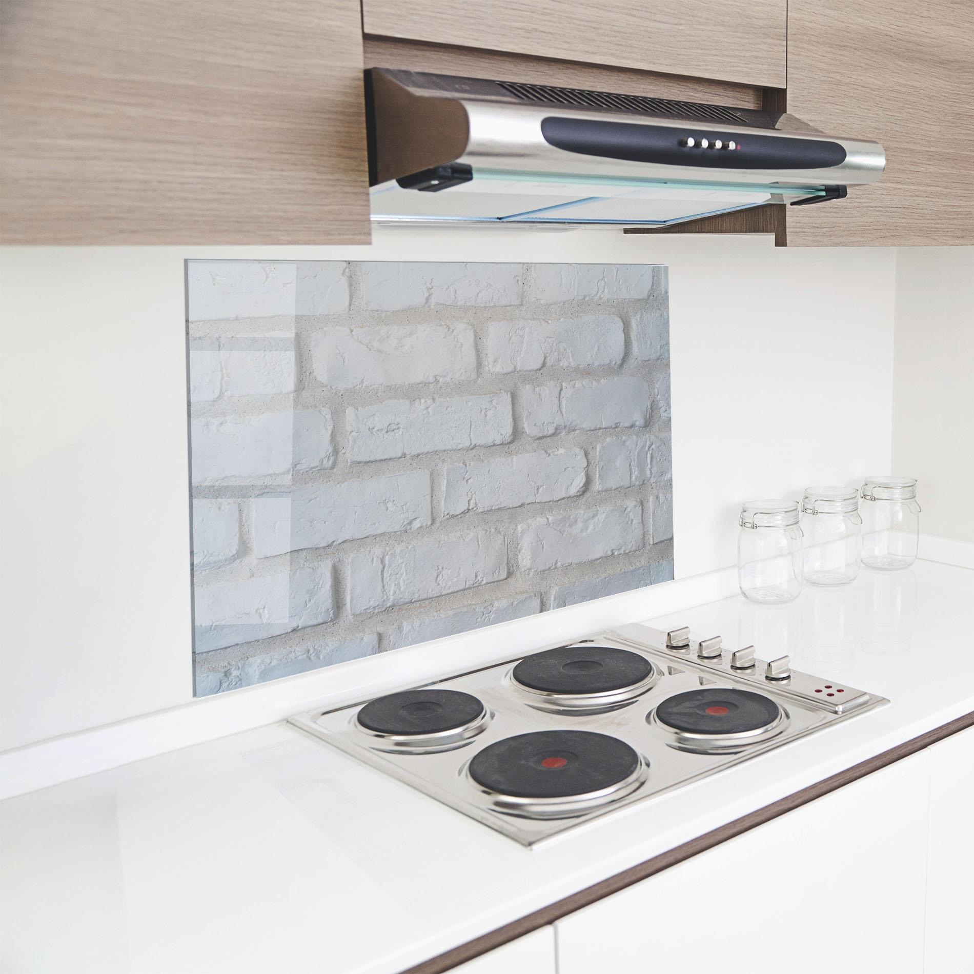 Panel Szklany do Kuchni Bright Bricks mockup 8