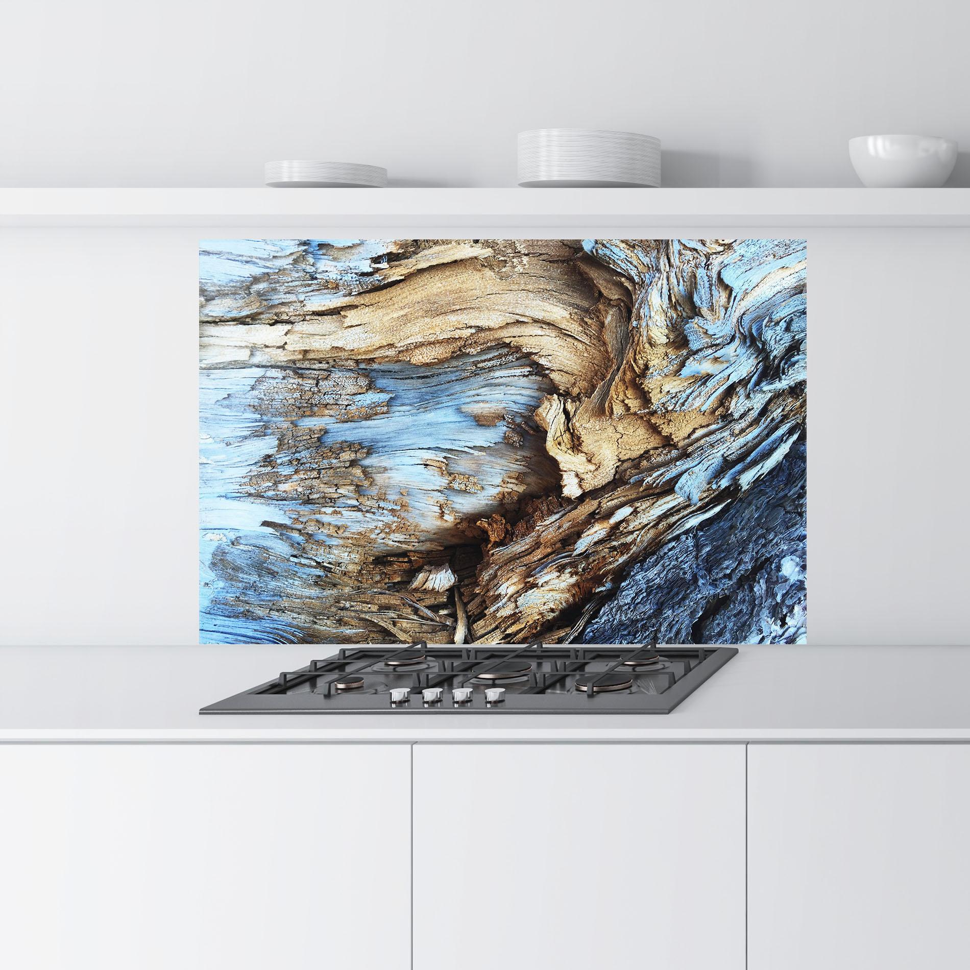 Panel Szklany do Kuchni Abstract Wood Texture mockup 9