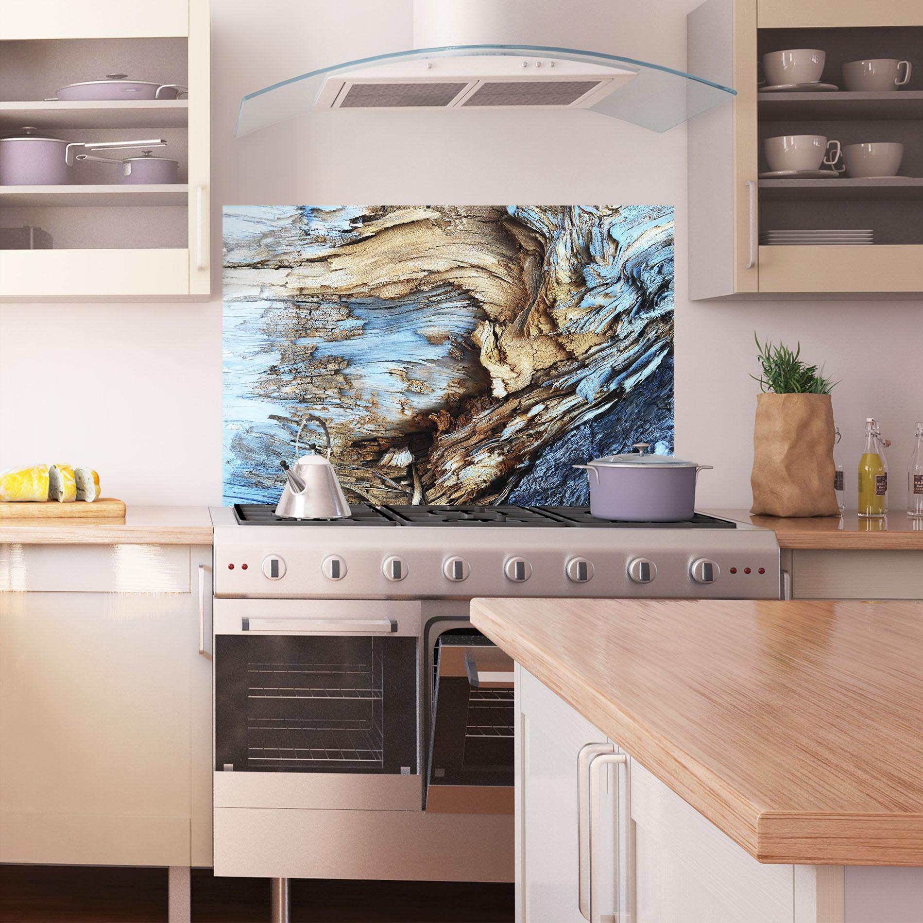 Panel Szklany do Kuchni Abstract Wood Texture mockup 1