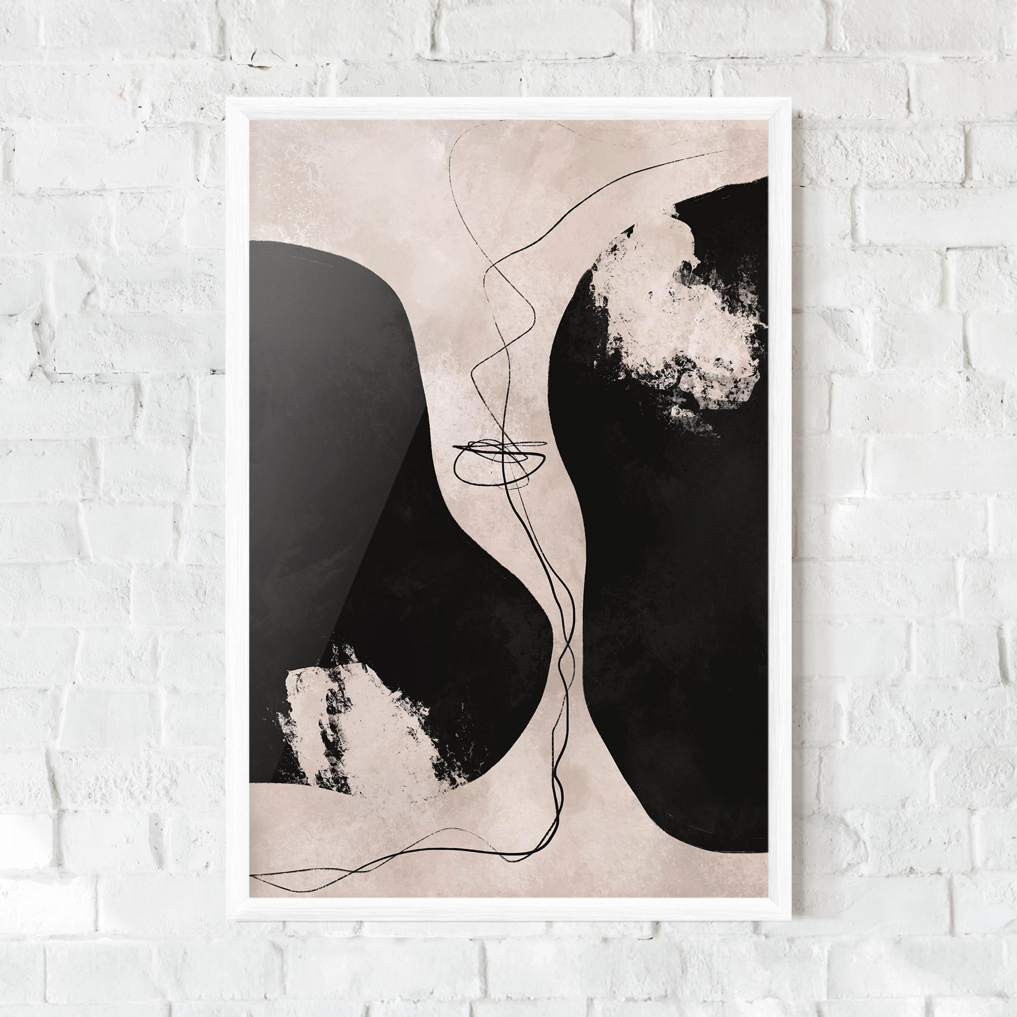 Plakat w Ramie Modern Brushstrokes mockup 0