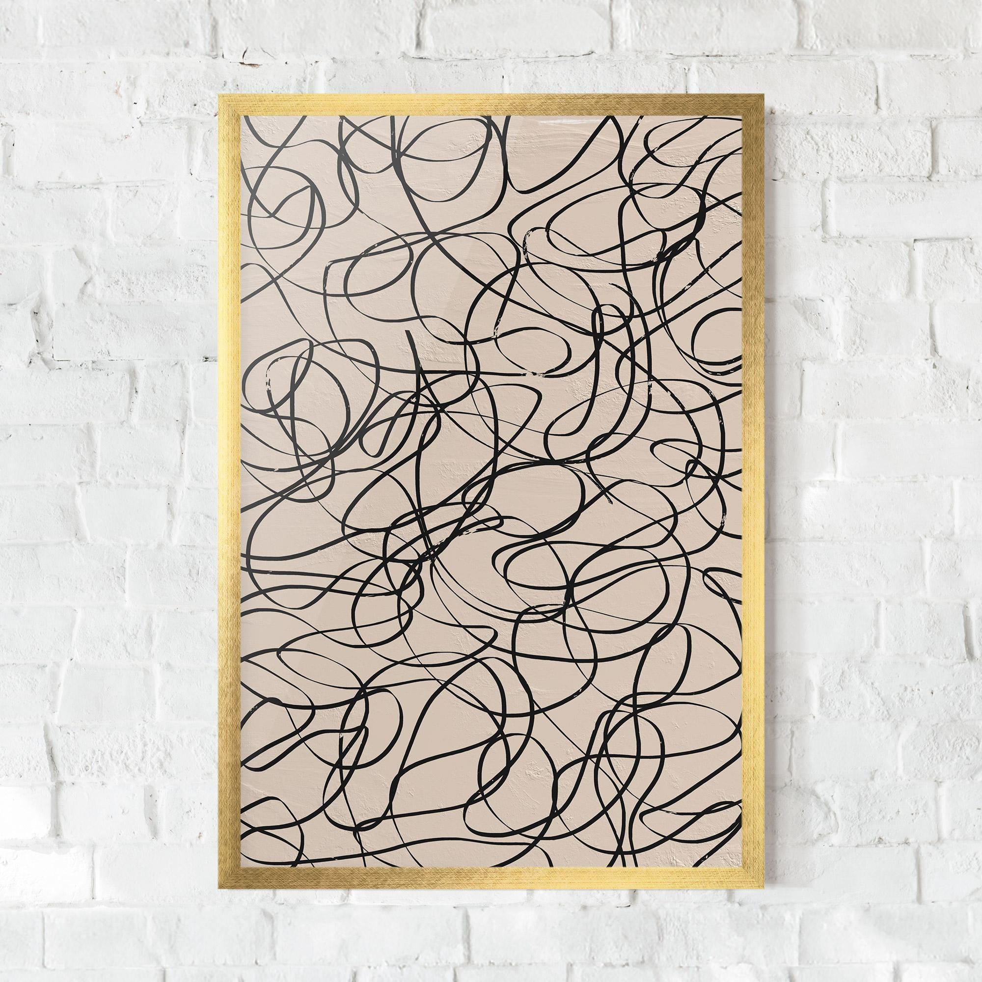 Plakat w Ramie Hand Painted Pattern mockup 0