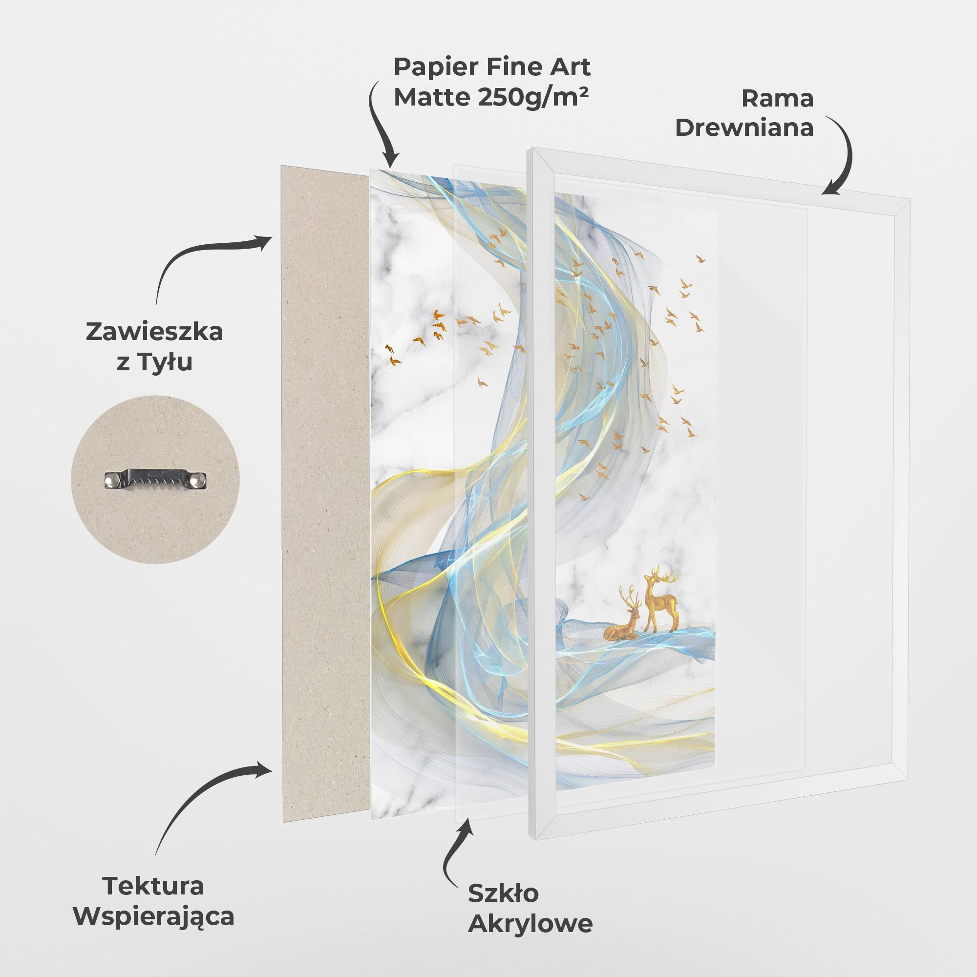 Plakat w Ramie Abstract Golden Landscape 2 mockup 1