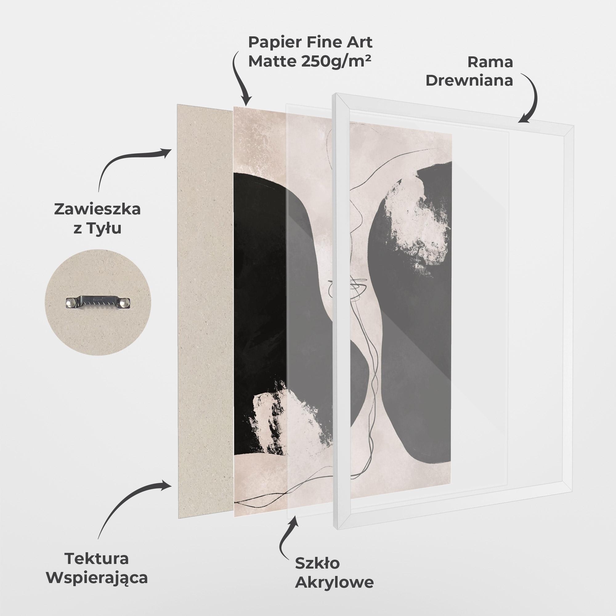 Plakat w Ramie Modern Brushstrokes mockup 1