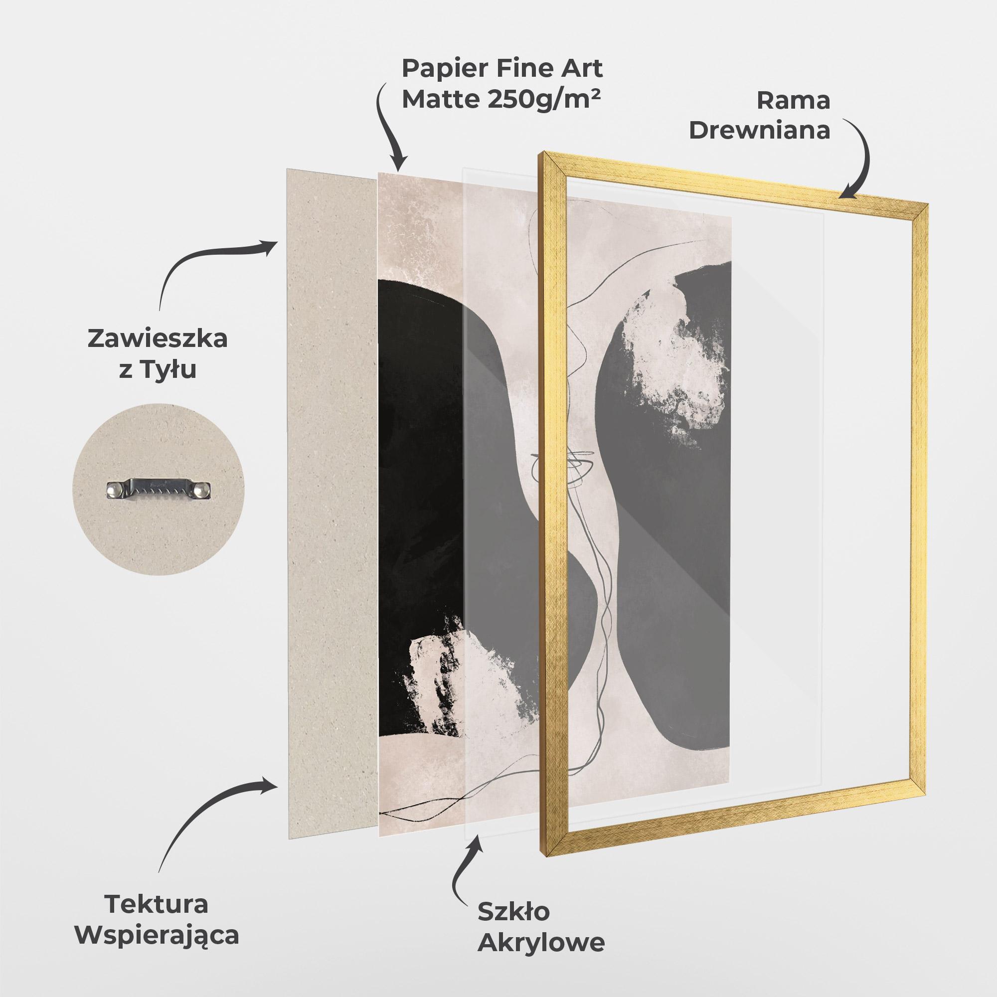 Plakat w Ramie Modern Brushstrokes mockup 1