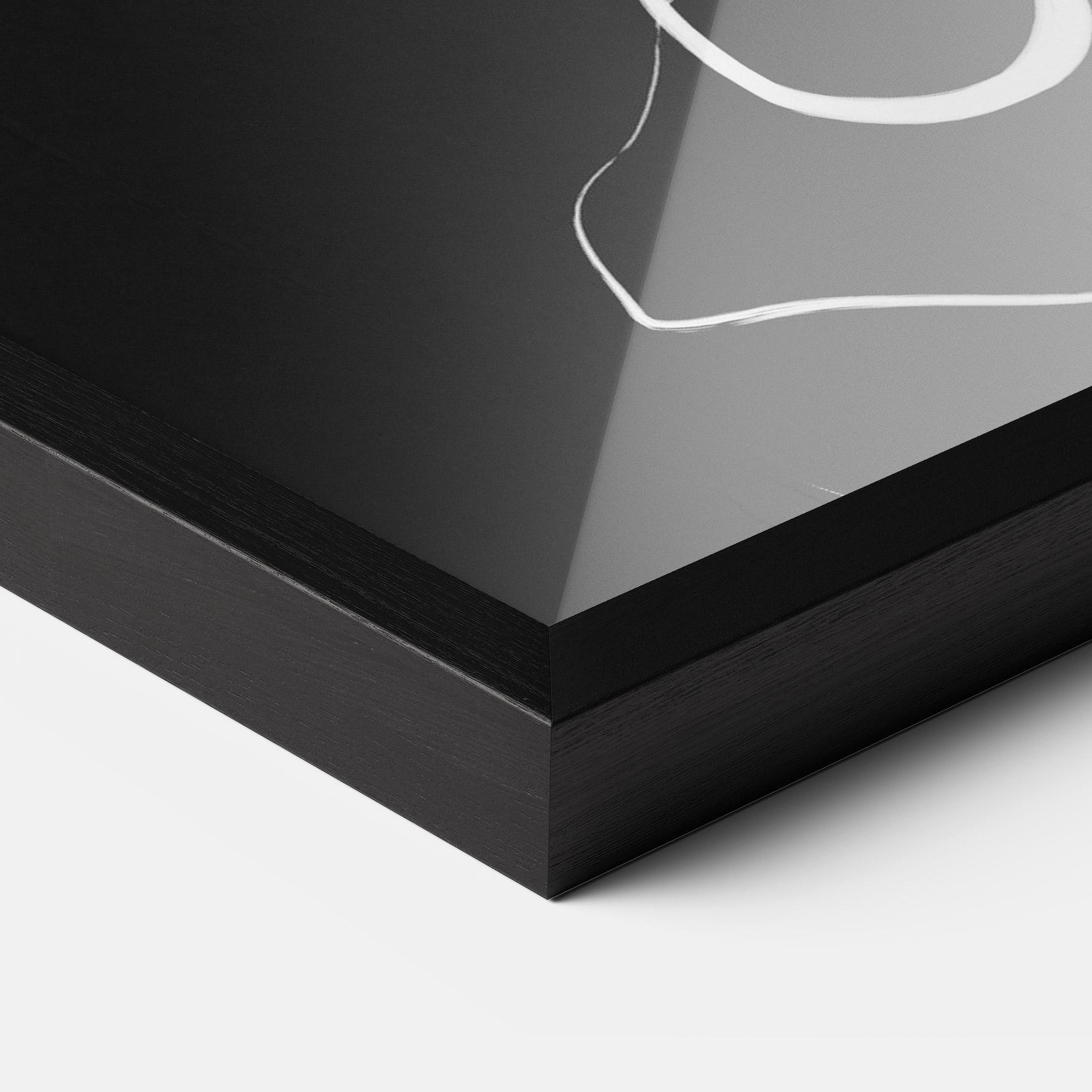 Plakat w Ramie Black Brushstrokes mockup 3