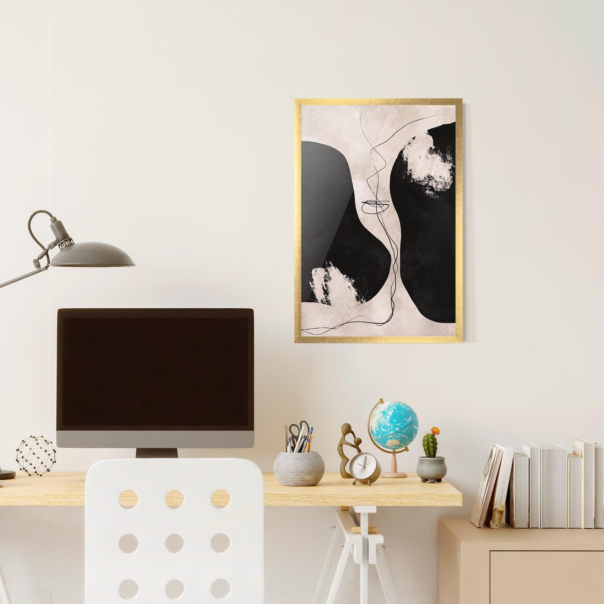 Plakat w Ramie Modern Brushstrokes mockup 6