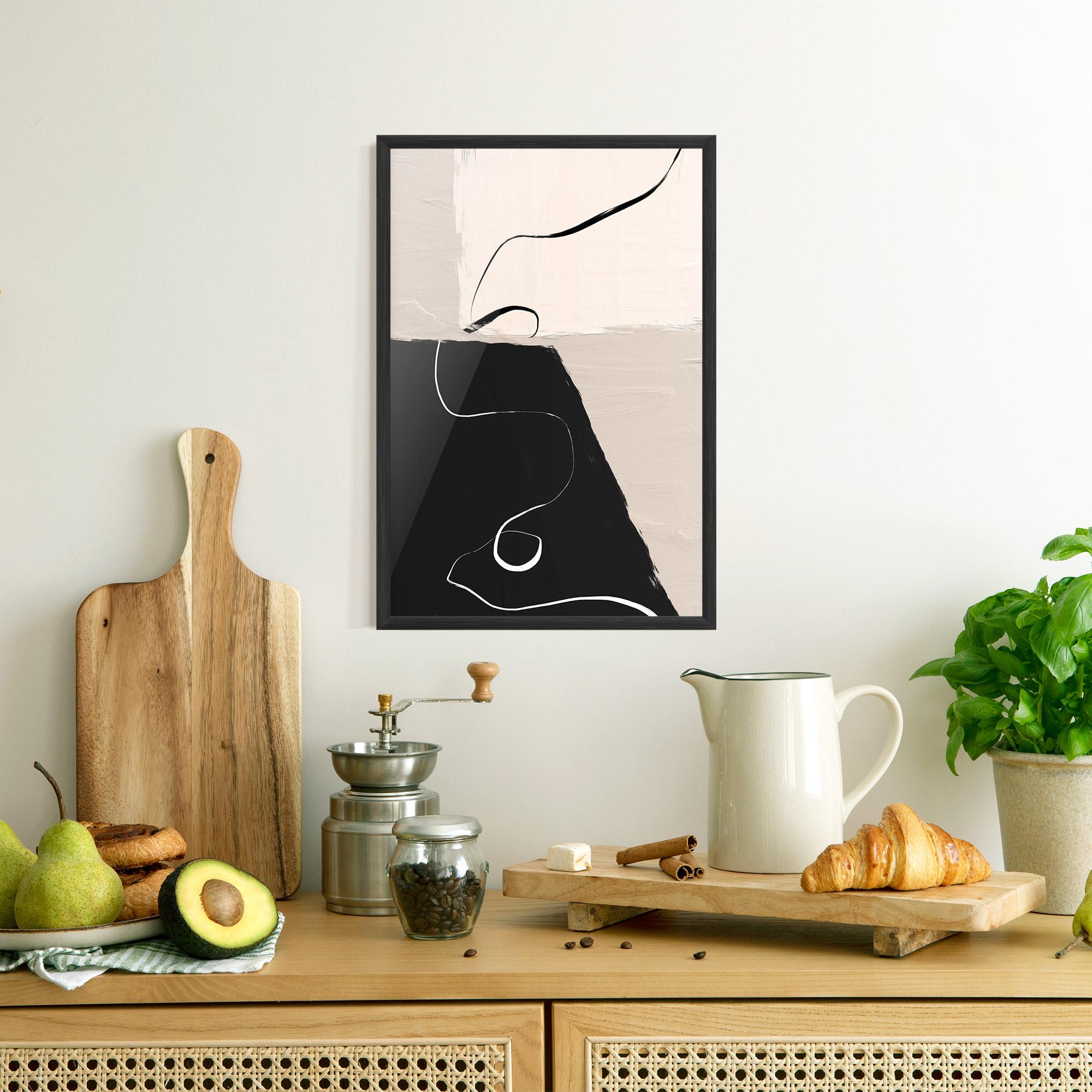 Plakat w Ramie Black Brushstrokes mockup 8