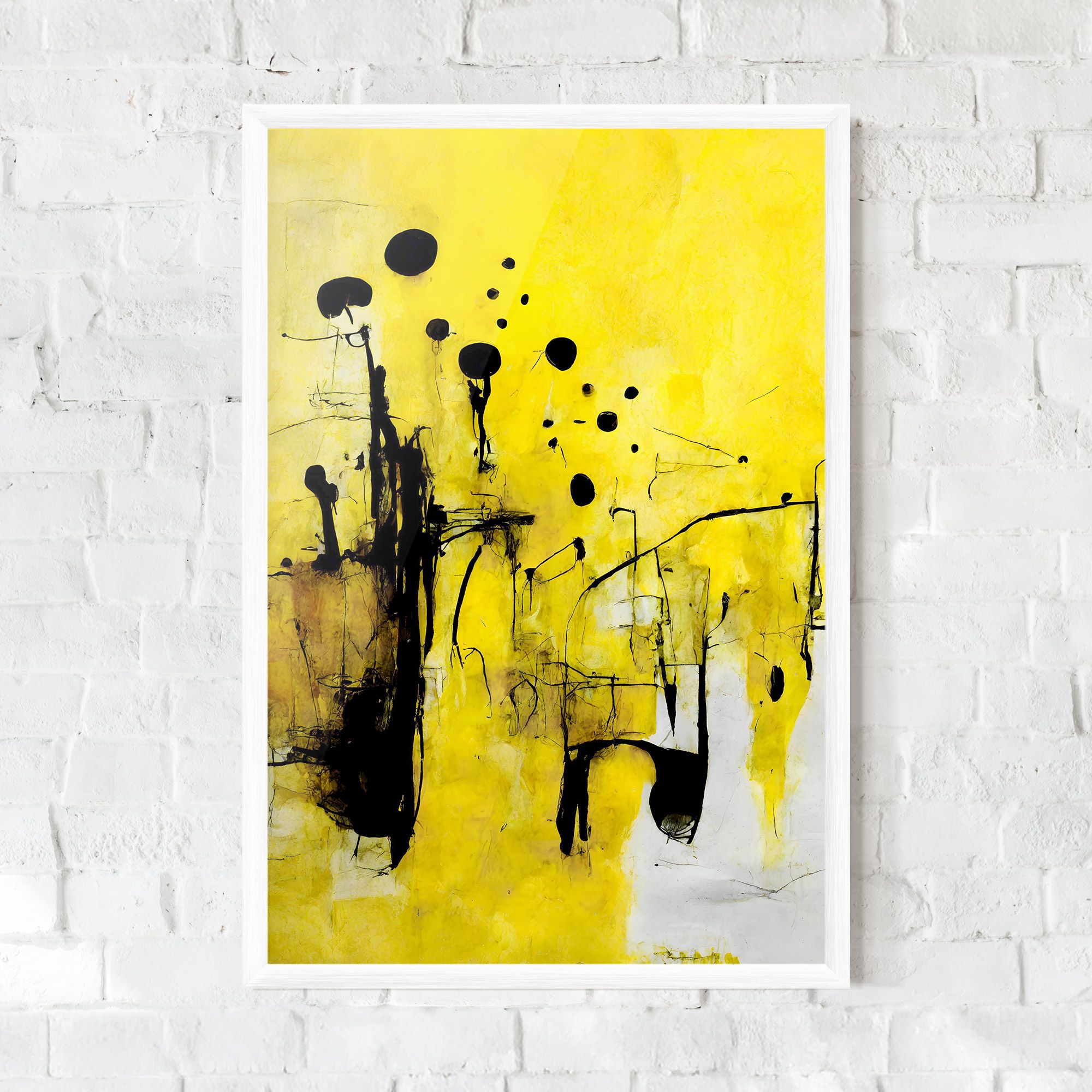 Abstract Black Yellow mockup 0