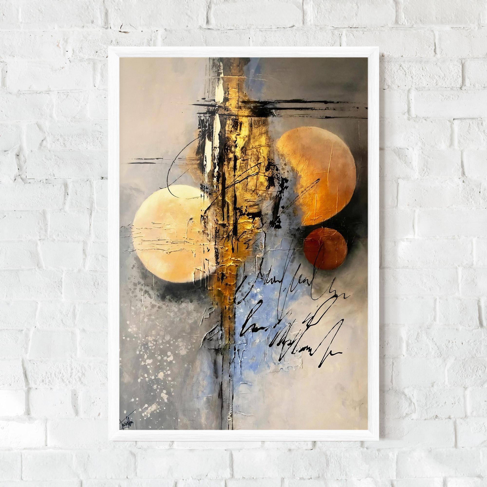 Plakat w Ramie Abstract Moons mockup 0