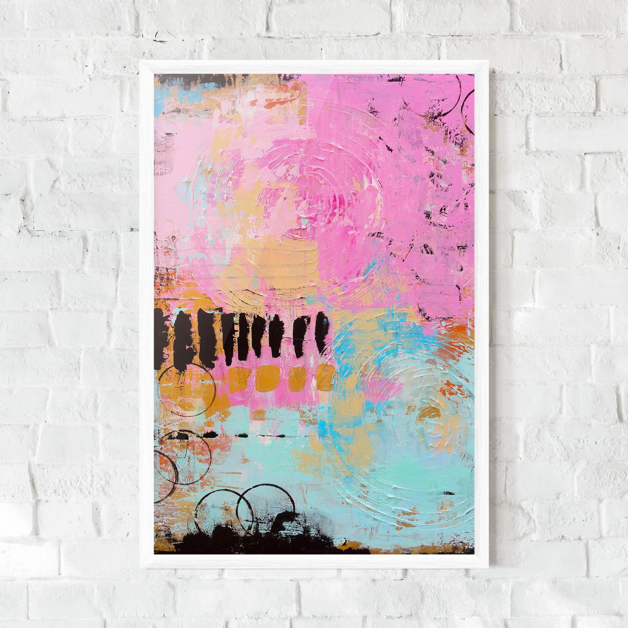 Plakat w Ramie Abstract Pink Circle mockup 0