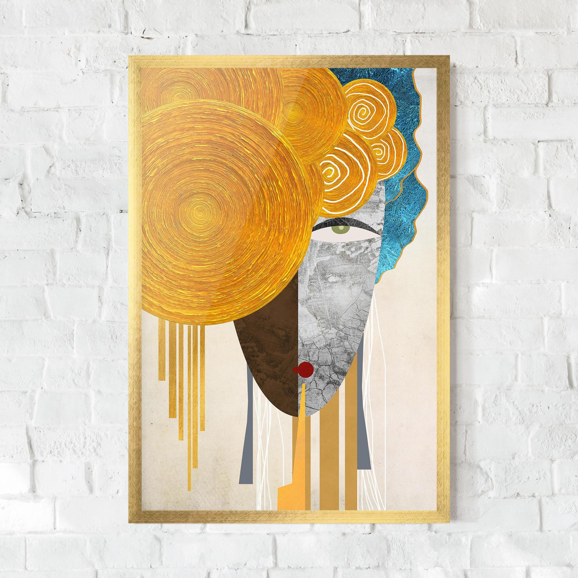 Plakat w Ramie Abstract Grey Face 1 mockup 0