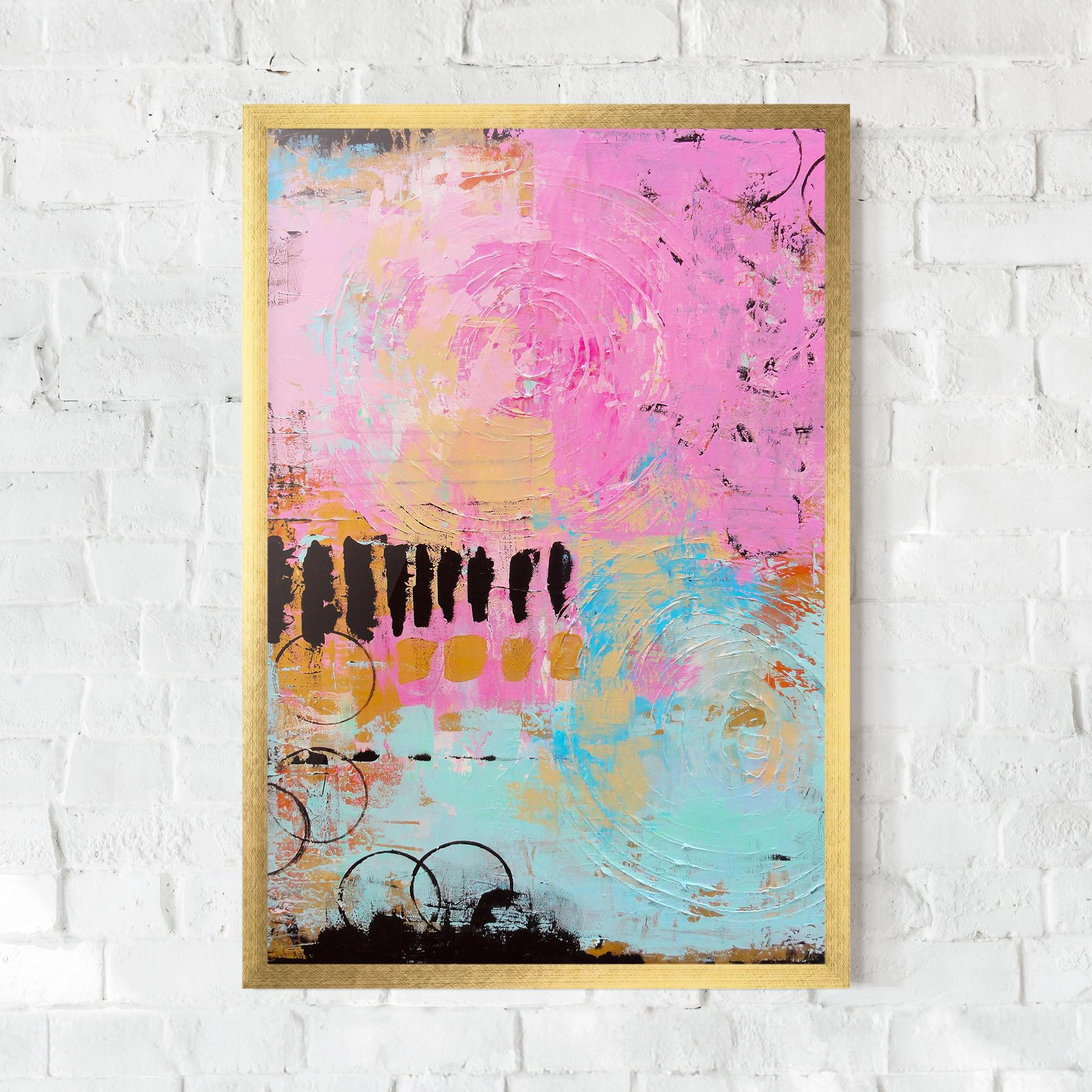 Plakat w Ramie Abstract Pink Circle mockup 0