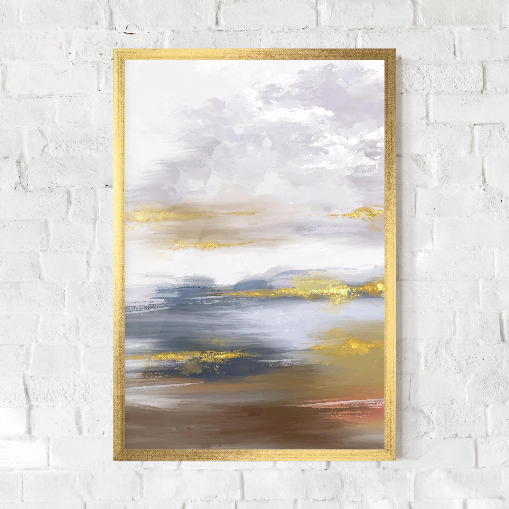 Plakat w Ramie Messy Gold Art mockup 0